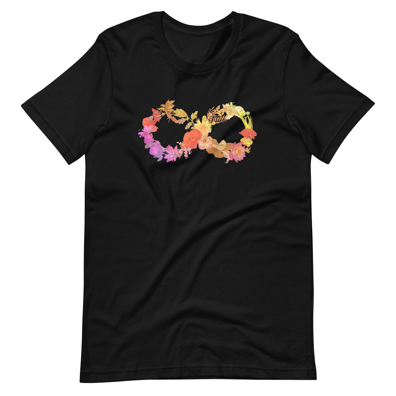 Autism Infinity Symbol Wildflowers Floral Neurodiversity Unisex T-Shirt