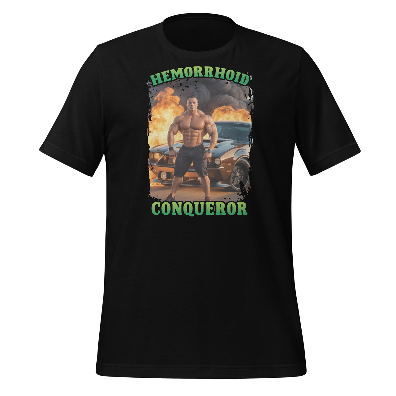 Hemorrhoid Conqueror Funny Meme Weird Offensive Cringe Joke Unisex T-shirt