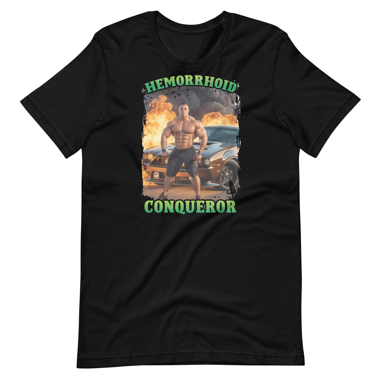 Hemorrhoid Conqueror Funny Meme Weird Offensive Cringe Joke Unisex T-shirt