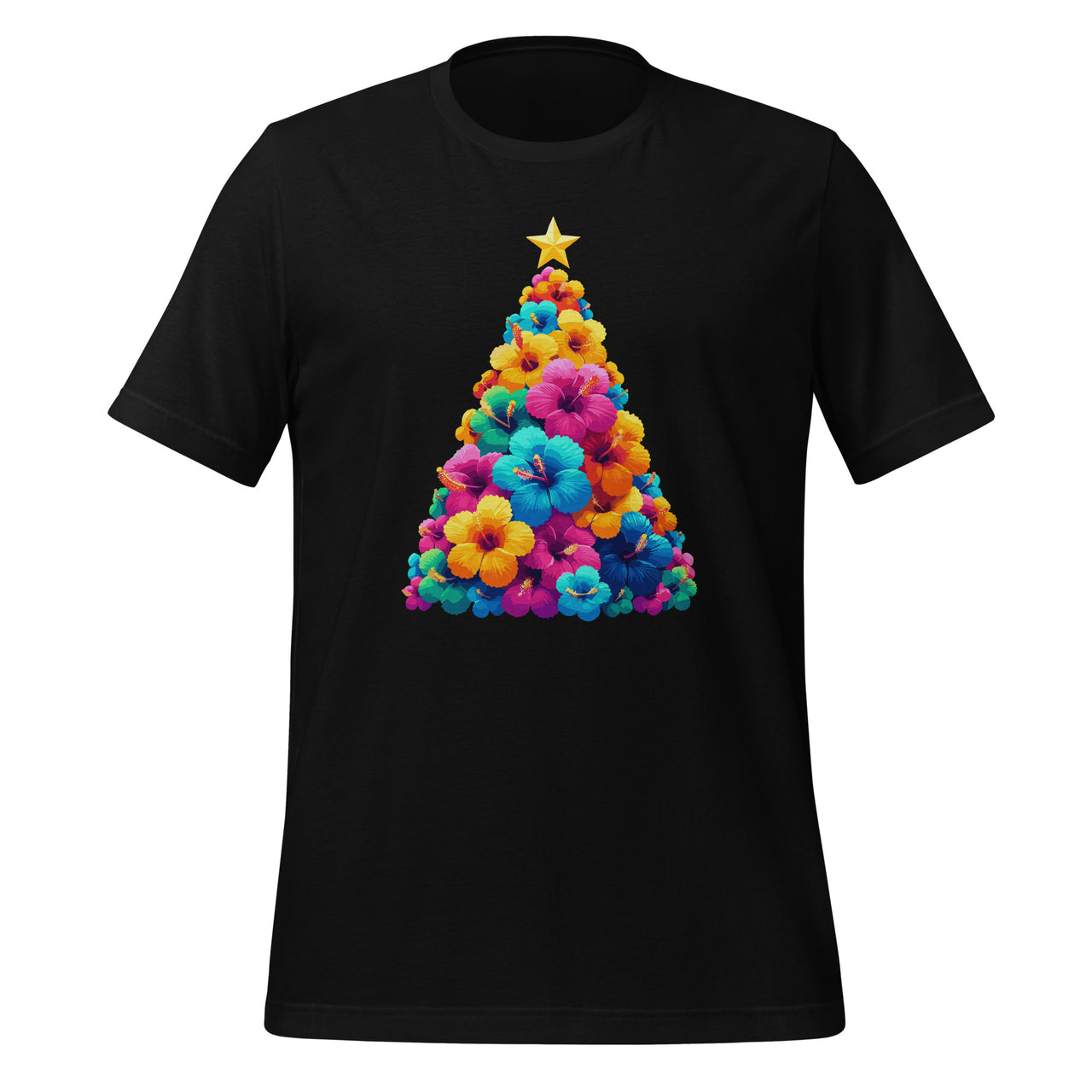 Hawaiian Christmas Hibiscus Flower Tree Hawaii Tropical Unisex T-Shirt