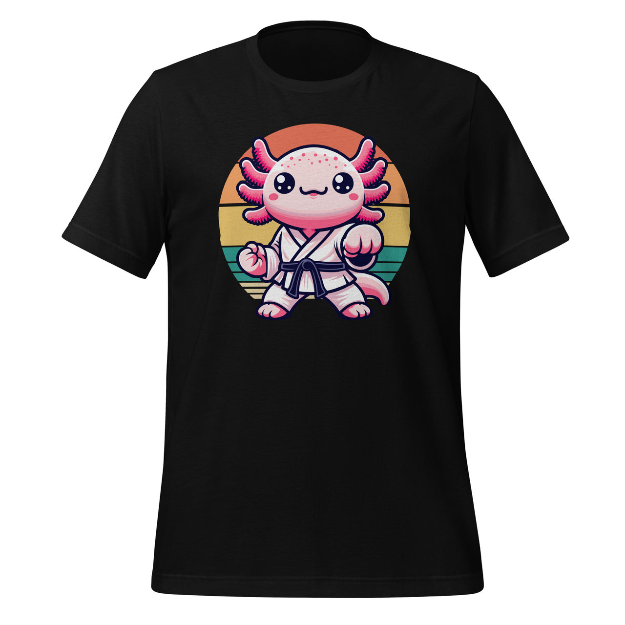 Kawaii Axolotl Karate Funny Martial Arts Cute Taekwondo Unisex T-Shirt