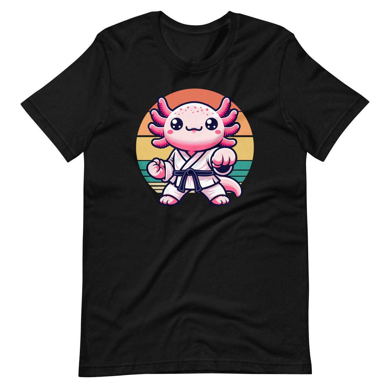 Kawaii Axolotl Karate Funny Martial Arts Cute Taekwondo Unisex T-Shirt