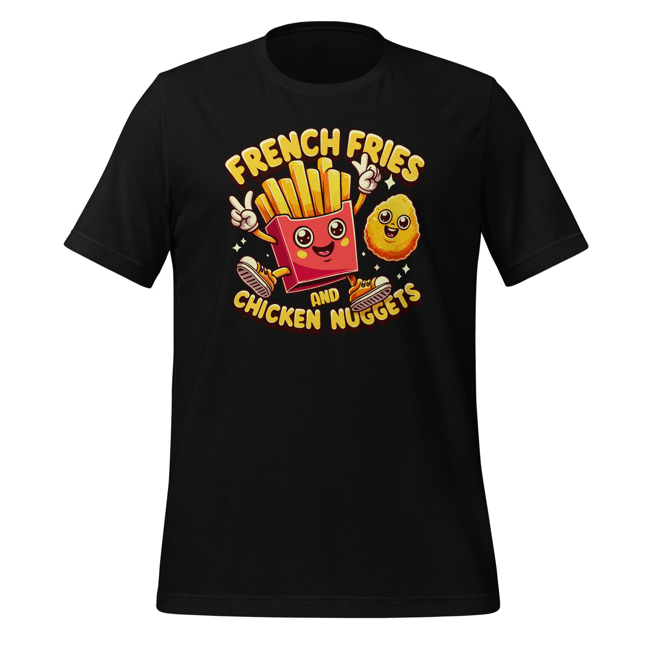 Funny Fast Food Foodie French Fries And Chicken Nuggets Unisex T-Shirt