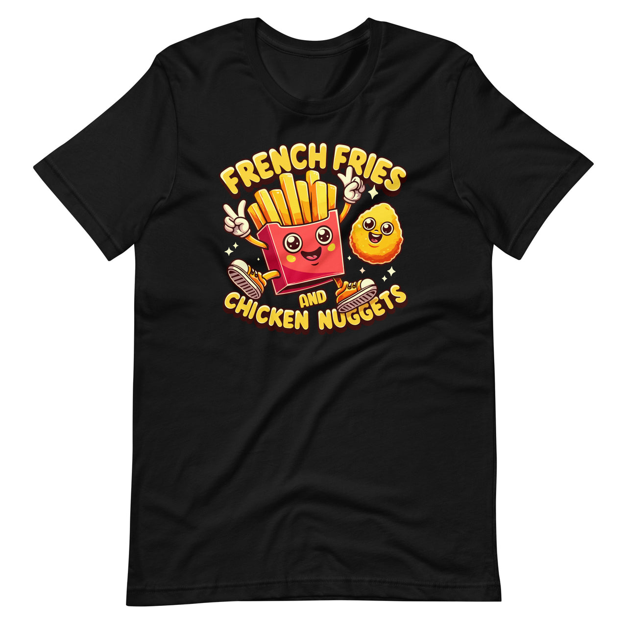 Funny Fast Food Foodie French Fries And Chicken Nuggets Unisex T-Shirt