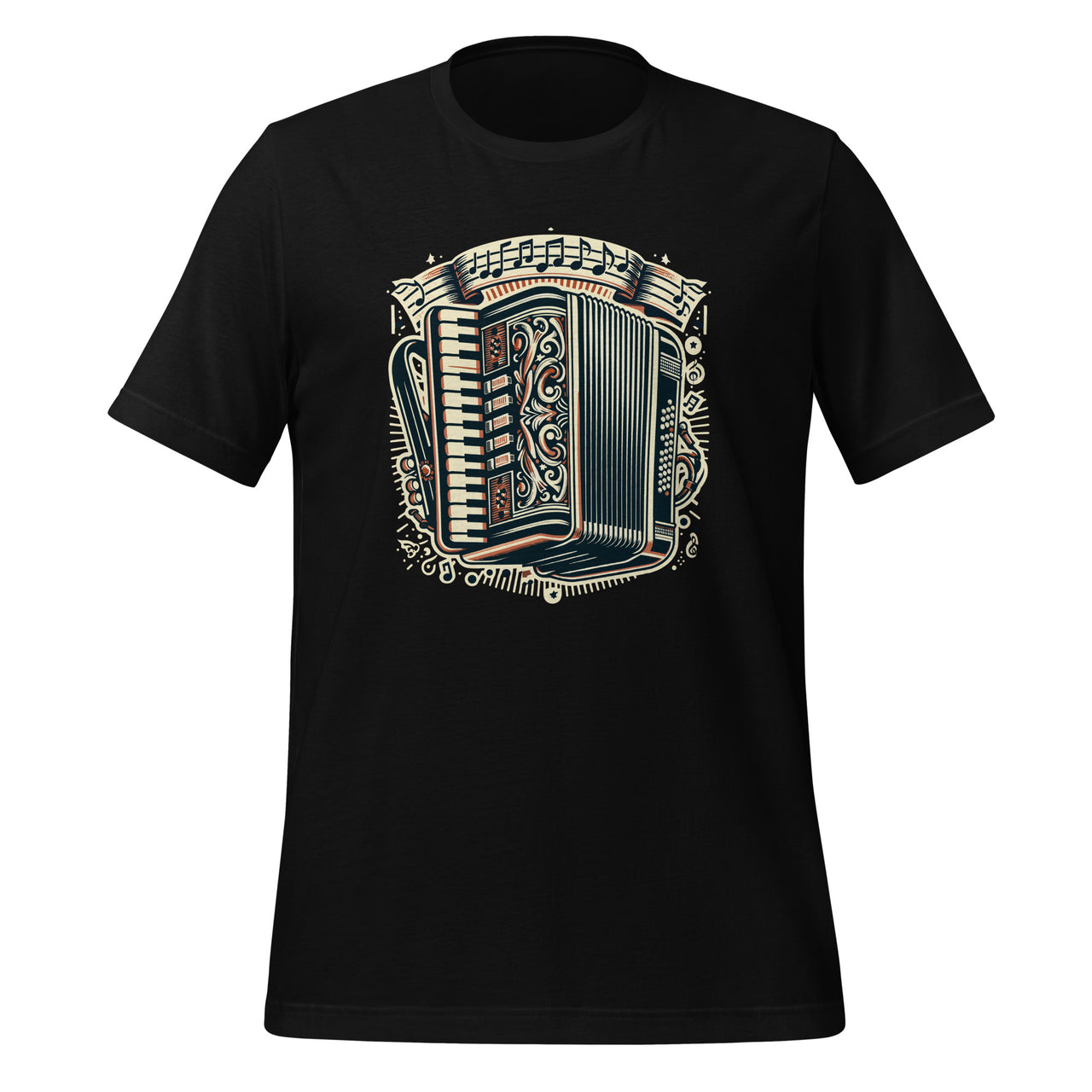 Retro Air Accordion Player Choir Musical Accordion Awareness Unisex T-Shirt