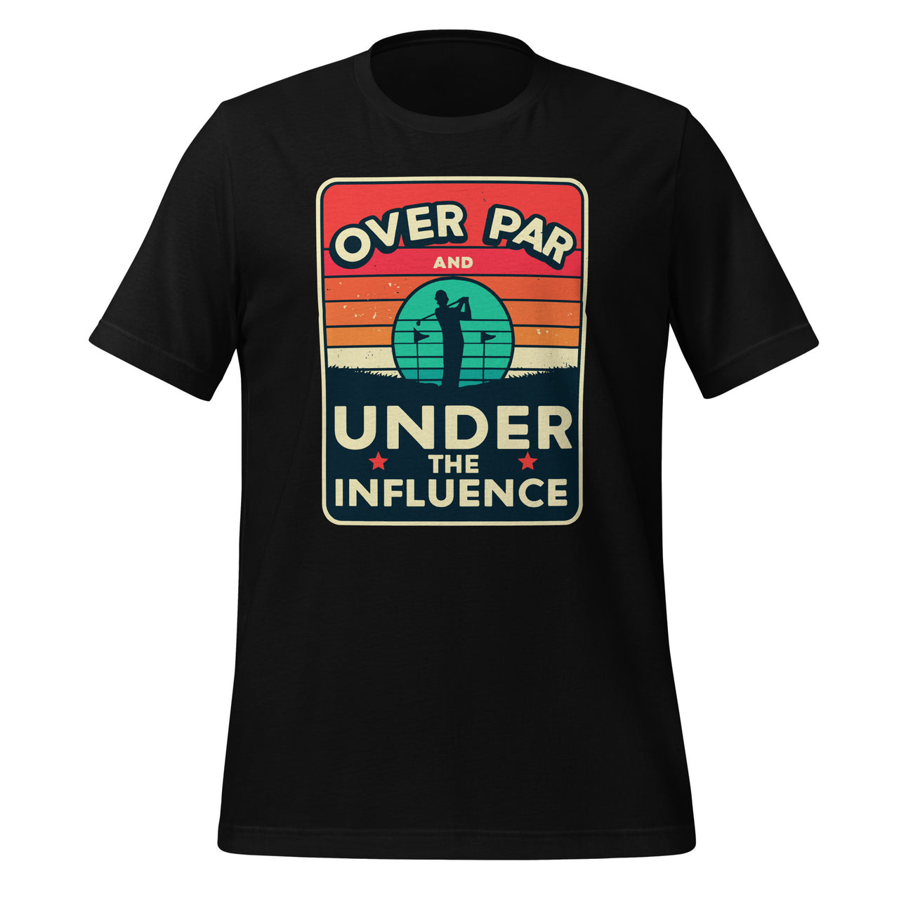 Over Par And Under The Influence Drinking Beer Funny Golfing Unisex T-Shirt