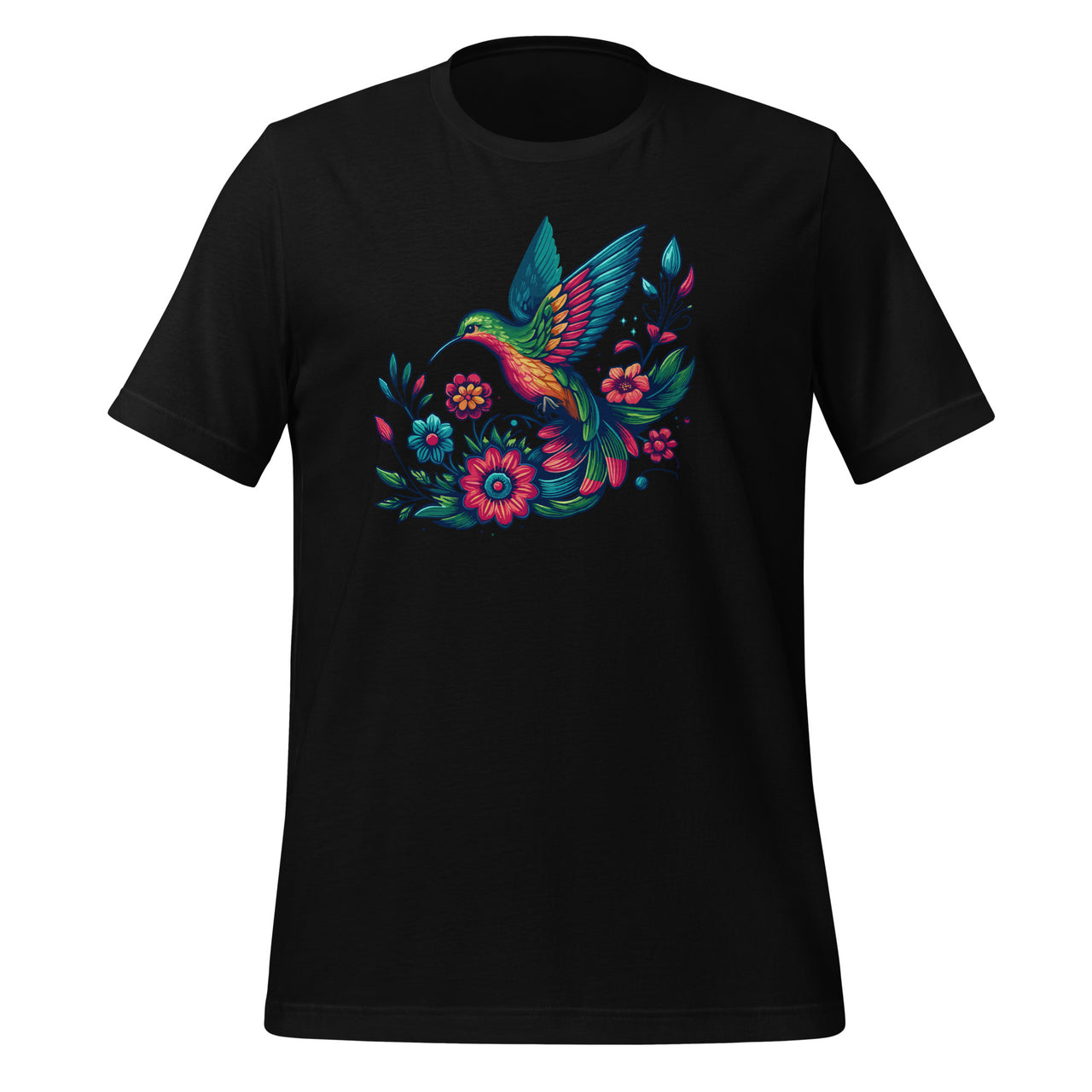 Hummingbird Colorful Painting Artwork Vintage Art Unisex T-Shirt