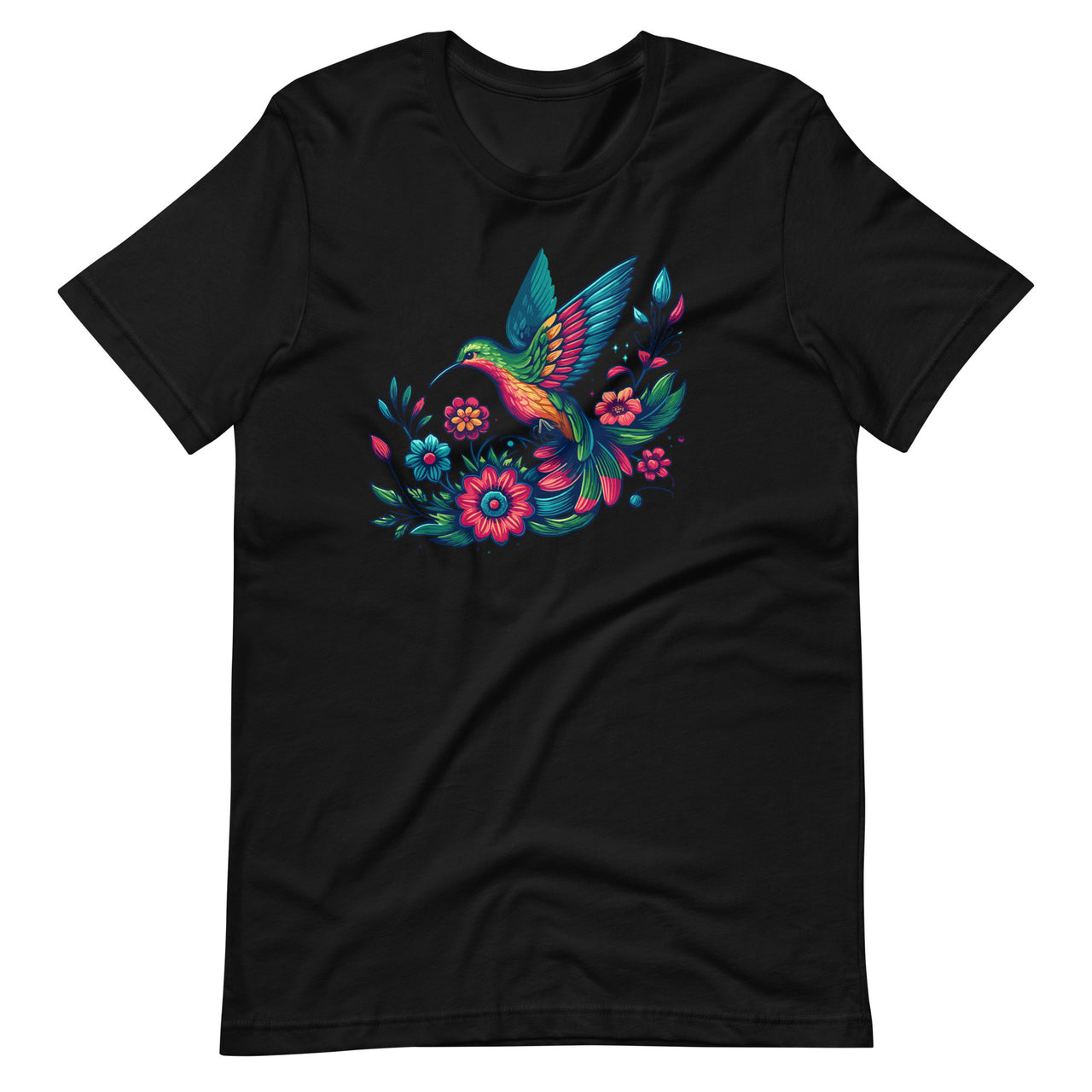 Hummingbird Colorful Painting Artwork Vintage Art Unisex T-Shirt