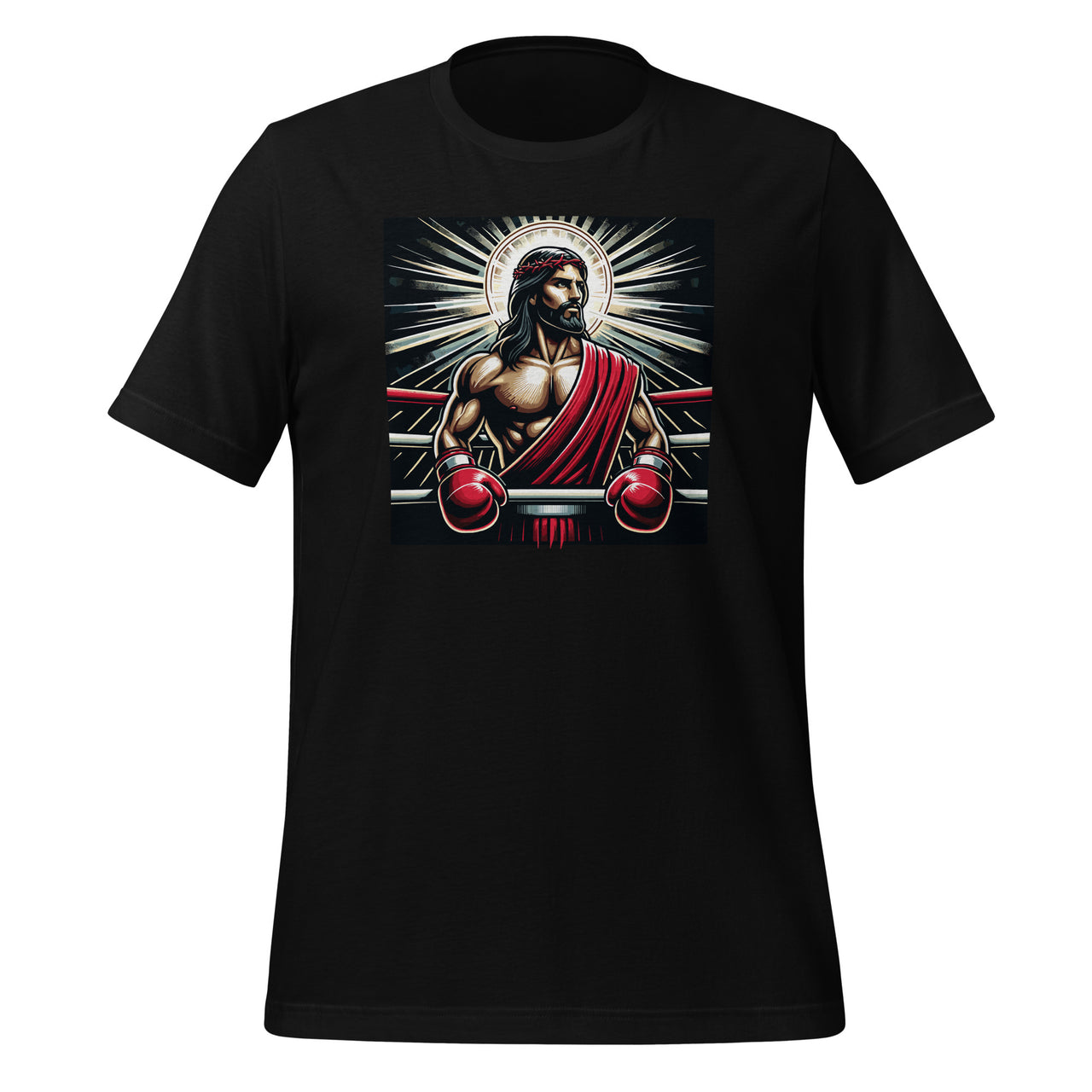 God In Boxing Ring For Jesus With Gloves And Sports Unisex T-Shirt