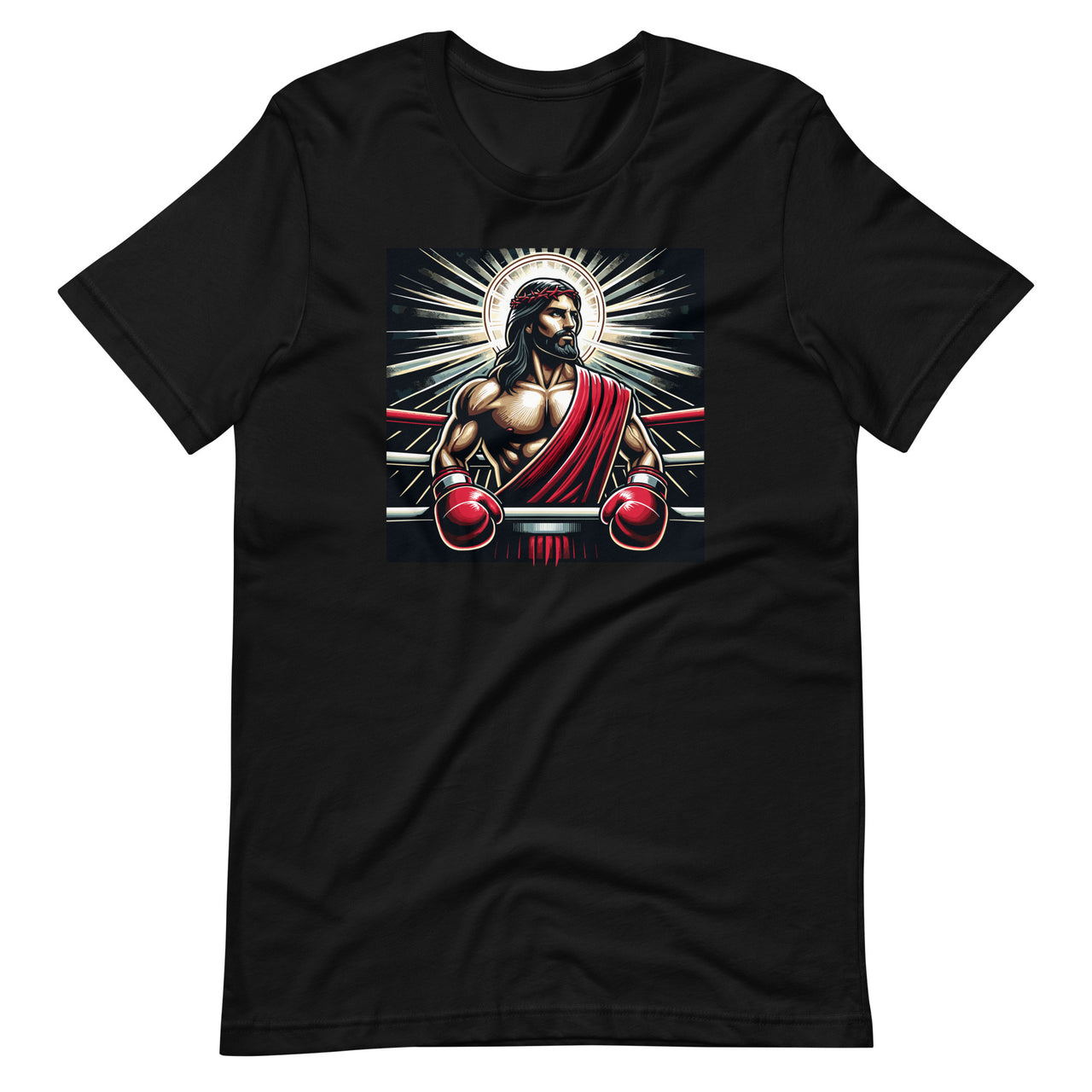 God In Boxing Ring For Jesus With Gloves And Sports Unisex T-Shirt