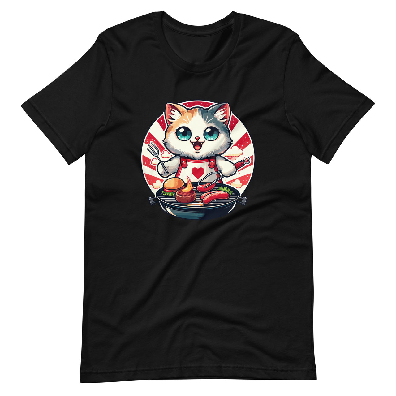 Pretty Presentation of BBQ-Loving Cat Funny Kitten Grilling Unisex T-Shirt