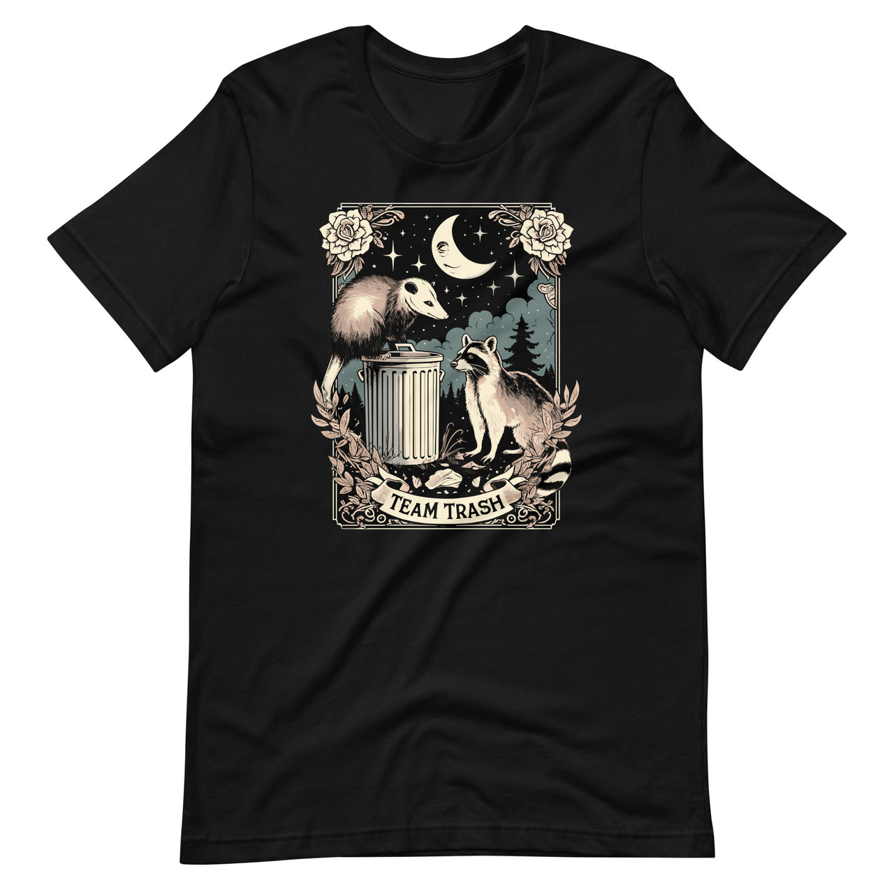 Team Trash Tarot Card Opossum Witchcraft Goth Possum Racoon Unisex T-Shirt