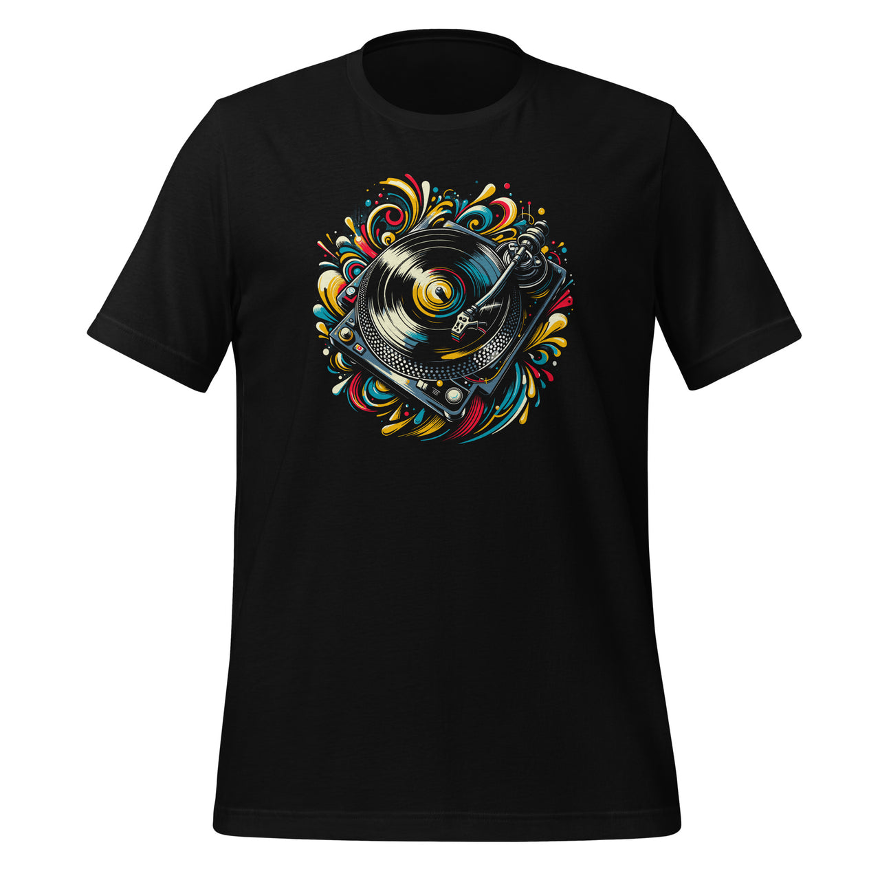 Turntable Graffiti Music Artwork Urban Vibes Unisex T-Shirt