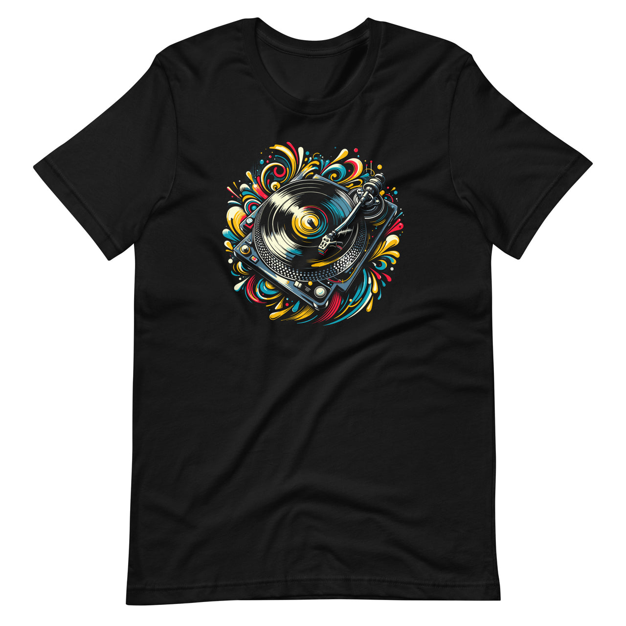 Turntable Graffiti Music Artwork Urban Vibes Unisex T-Shirt