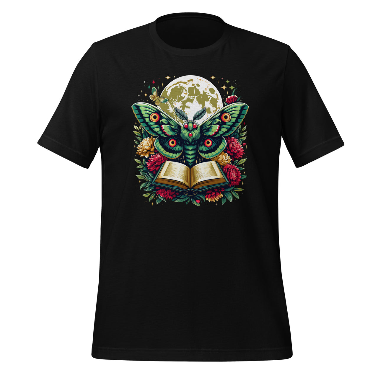 Cottagecore Aesthetic Mothman with Book Cryptid Unisex T-Shirt