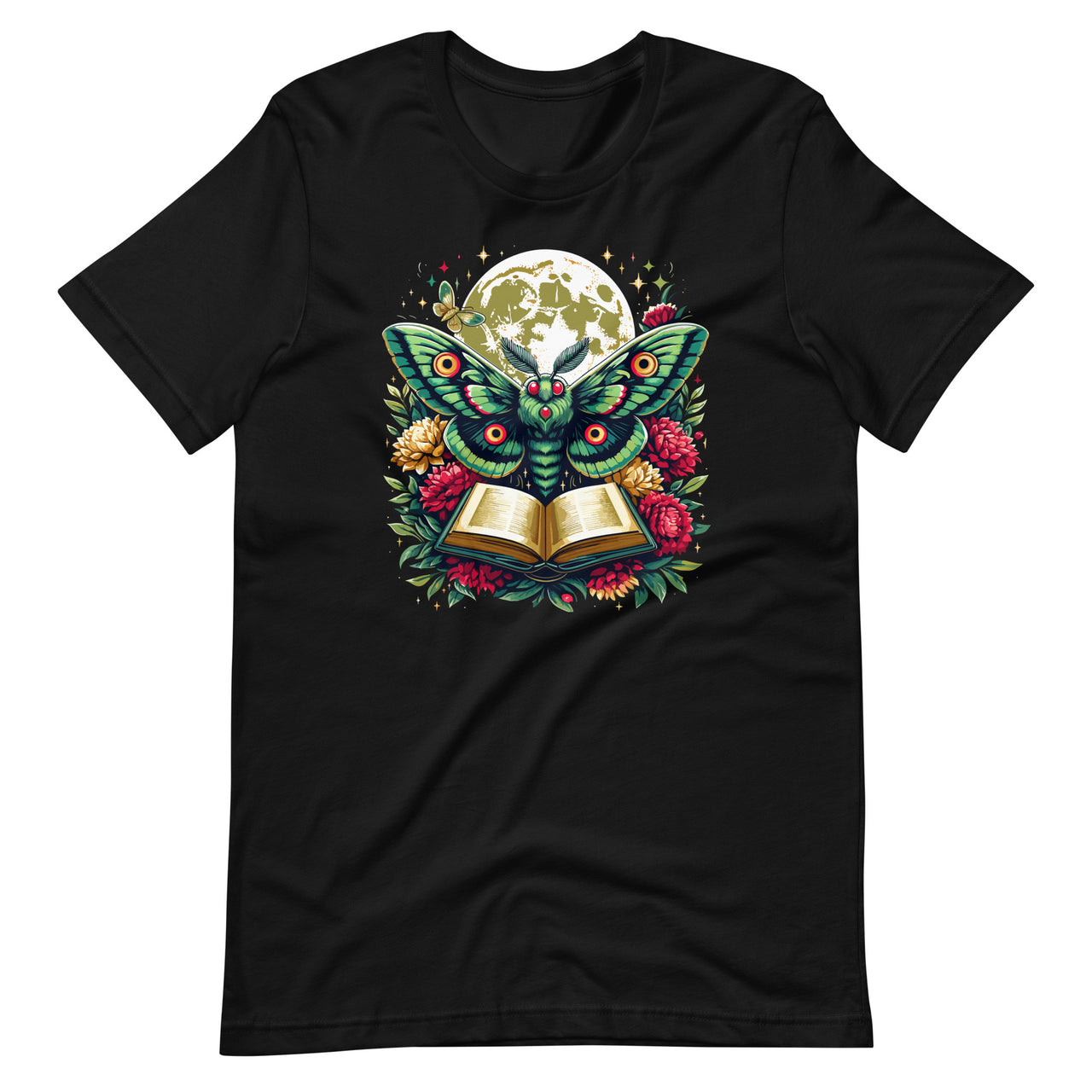 Cottagecore Aesthetic Mothman with Book Cryptid Unisex T-Shirt