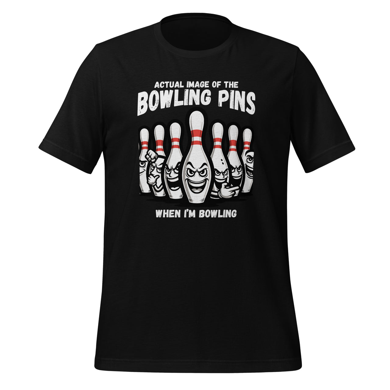 Seven Ten Pin Laughing Mocking Funny Bowling Pins Unisex T-Shirt