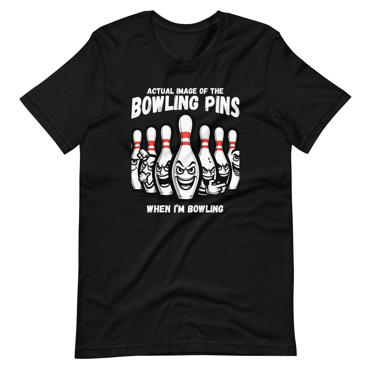 Seven Ten Pin Laughing Mocking Funny Bowling Pins Unisex T-Shirt