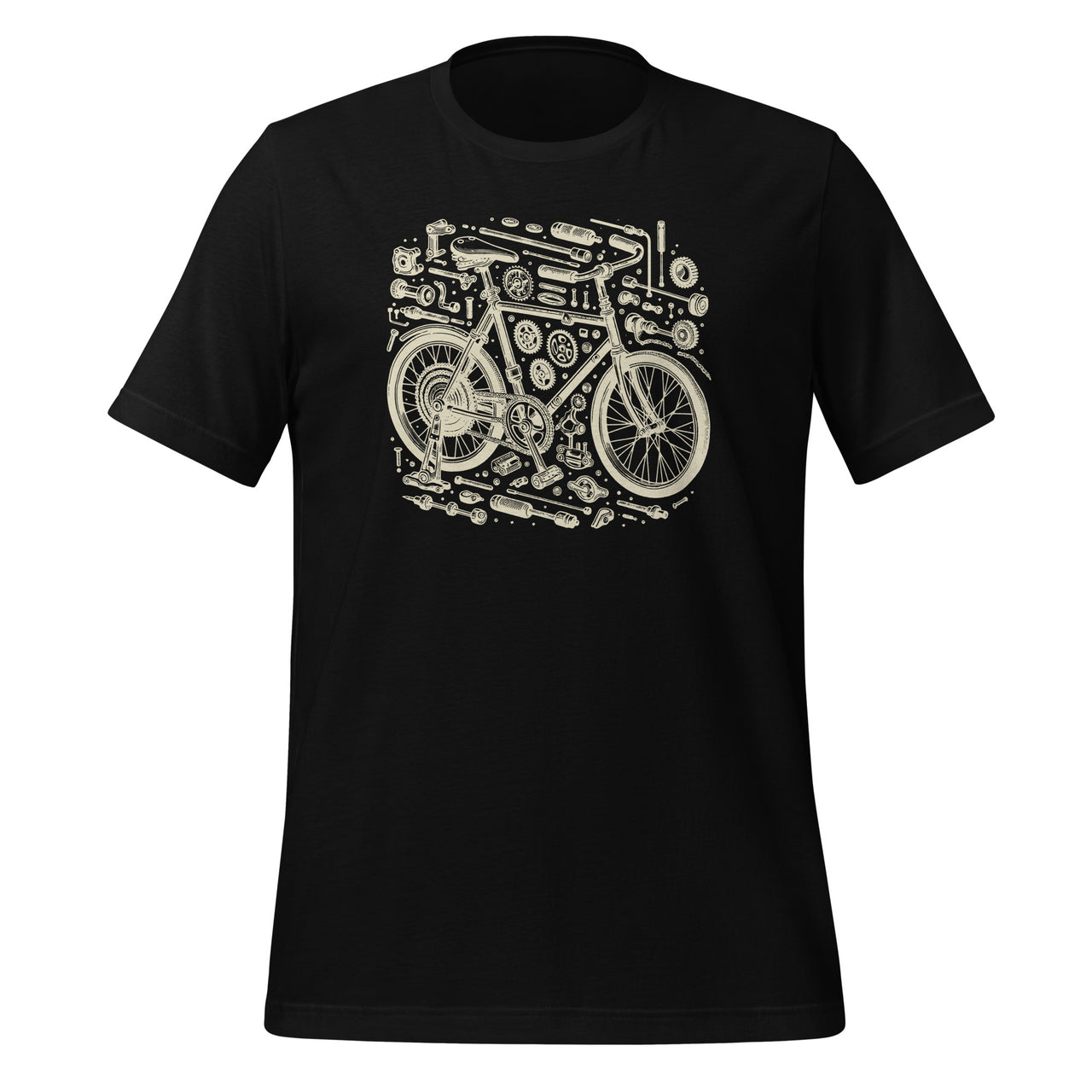 Bicycle Anatomy Cycling Cyclist Biker Funny Biking Unisex T-Shirt