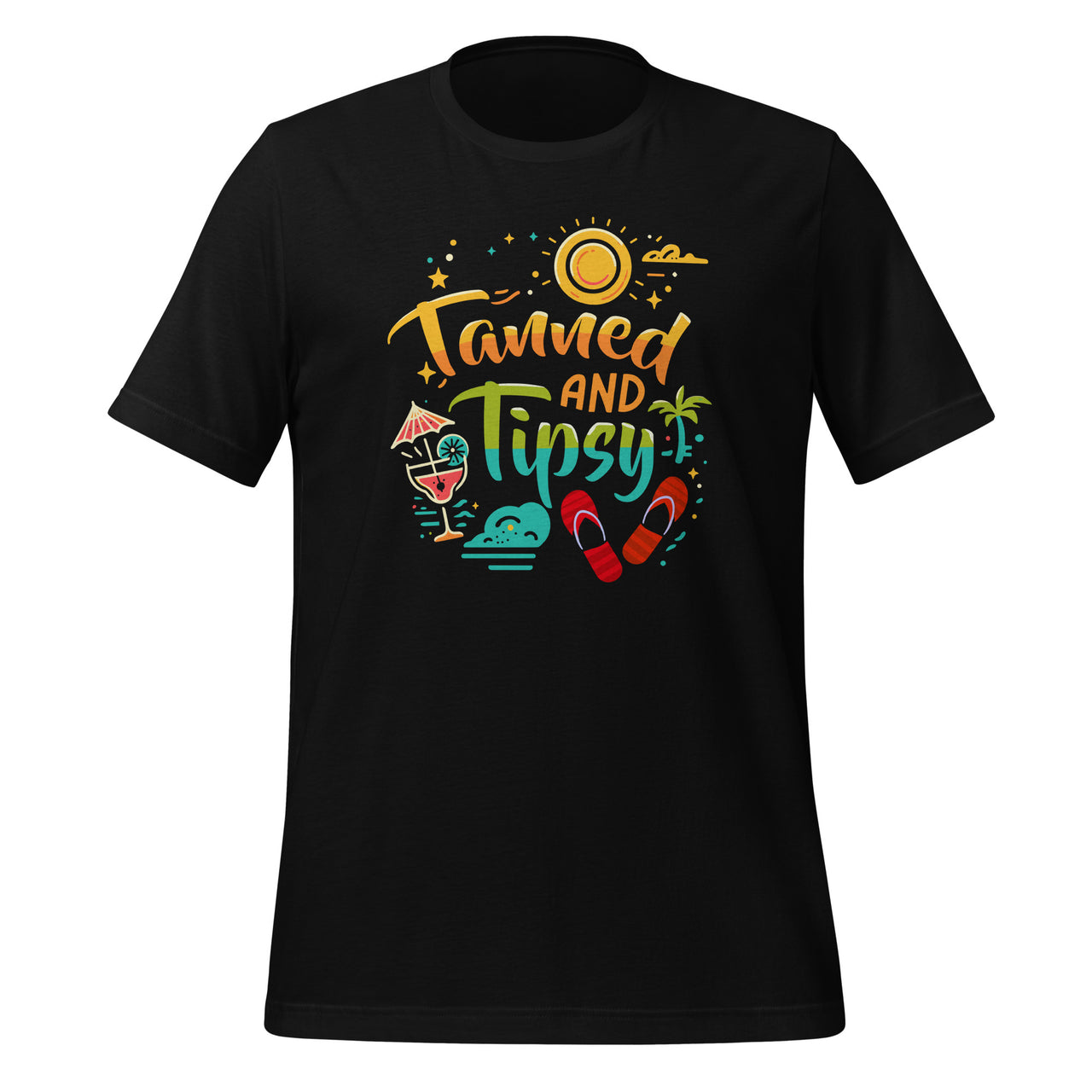 Tanned And Tipsy Beach Summer Vacation Funny Unisex T-Shirt