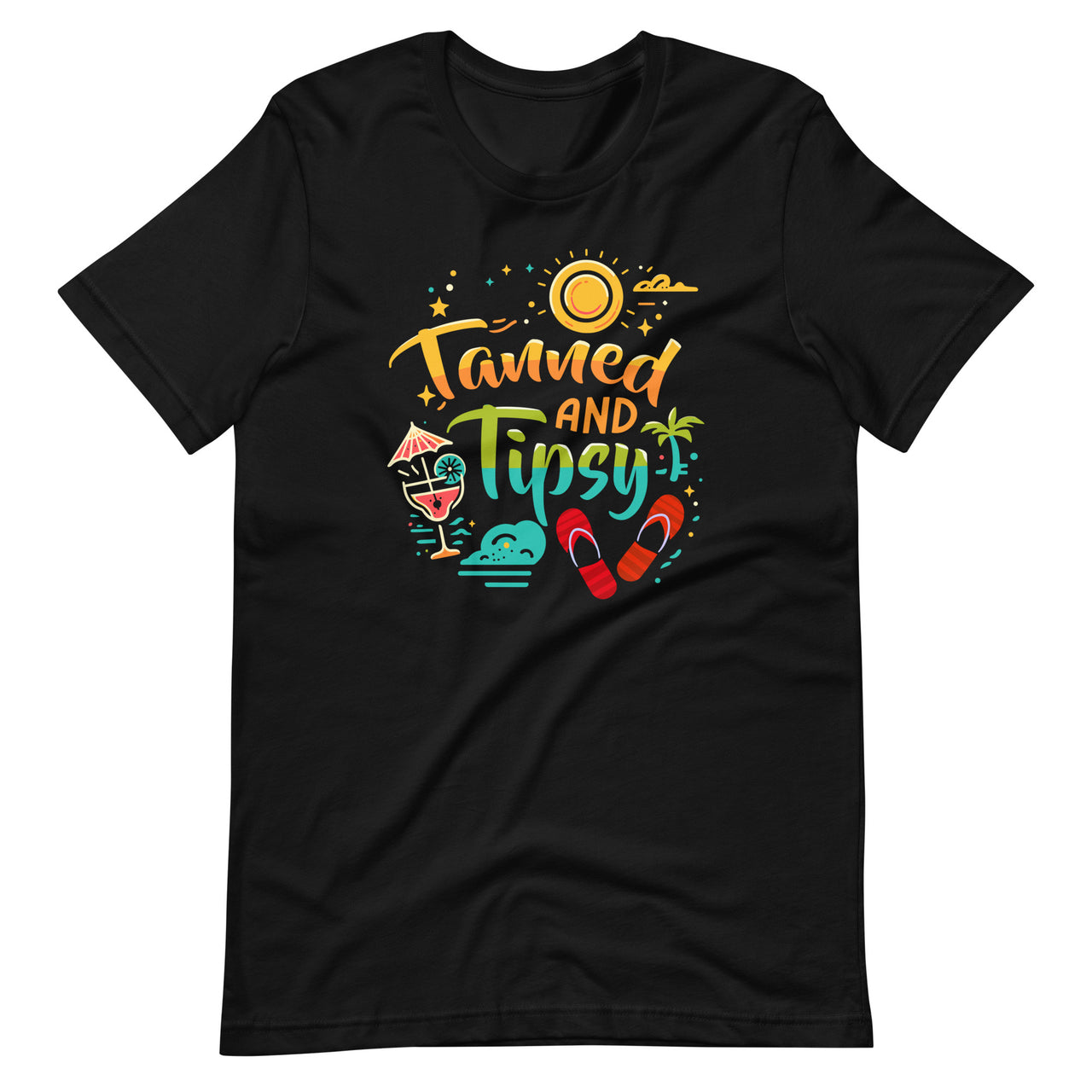 Tanned And Tipsy Beach Summer Vacation Funny Unisex T-Shirt