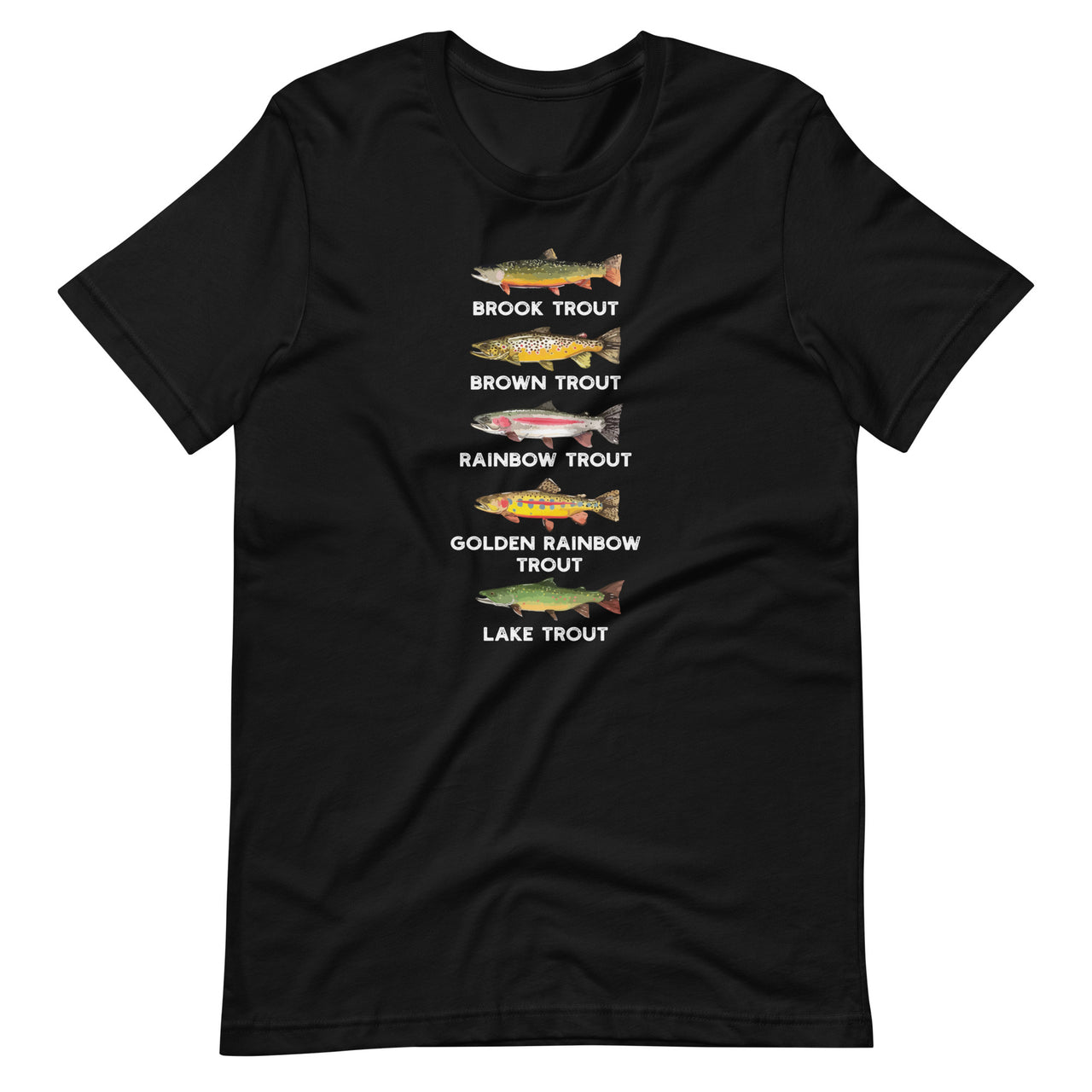 Types of Trout Fish Species Funny Fishing Unisex T-Shirt