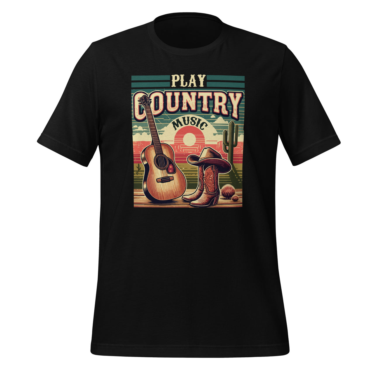 Play Me Some Country Music Vintage Western Festival American Unisex T-Shirt