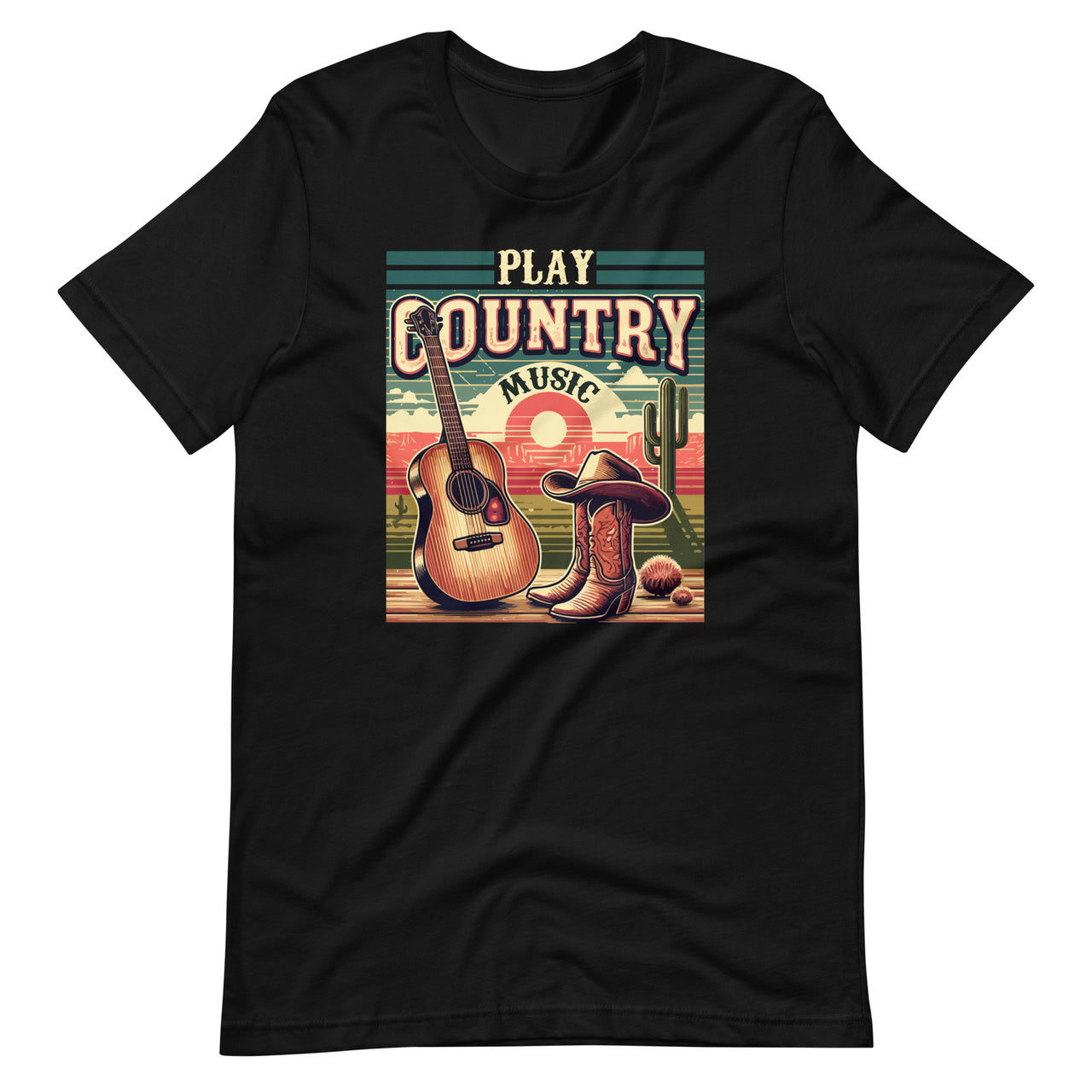 Play Me Some Country Music Vintage Western Festival American Unisex T-Shirt