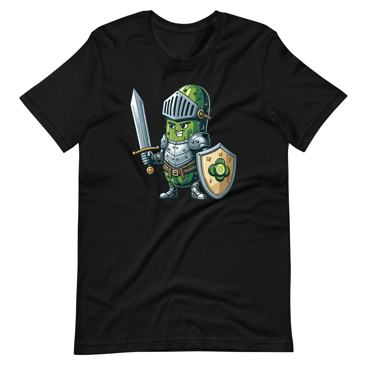 Cool Pickle In Knight Style Medieval Warrior Lovers Unisex T-Shirt