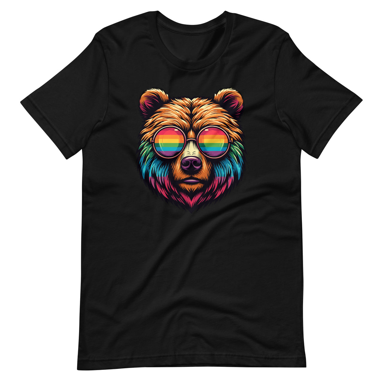 Gay Bear LGBTQ Rainbow Sunglasses Pride Flag Daddy Bear Unisex T-Shirt