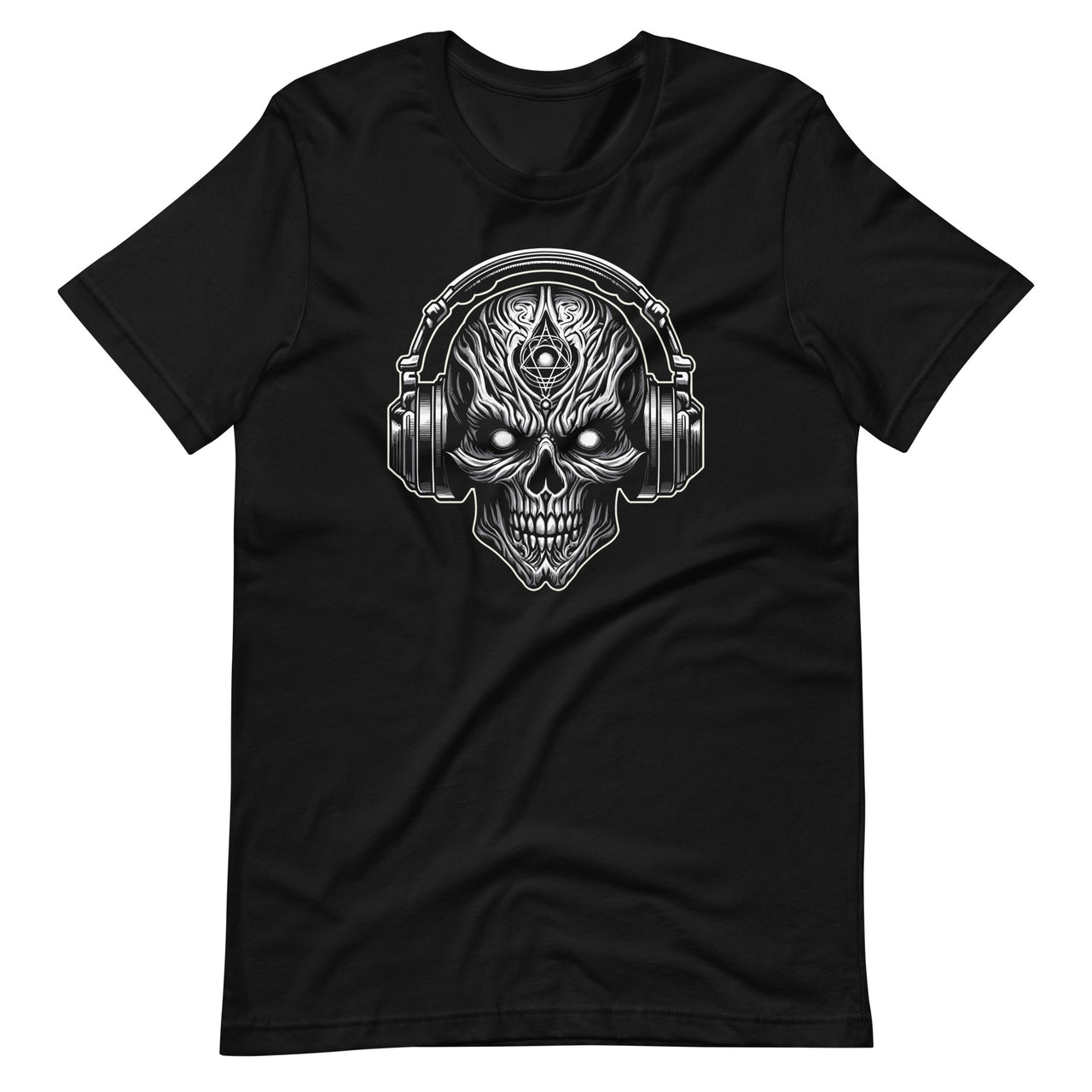 Goth Dark Art Creepy Occult Horror Demon Headphones Unisex T-Shirt