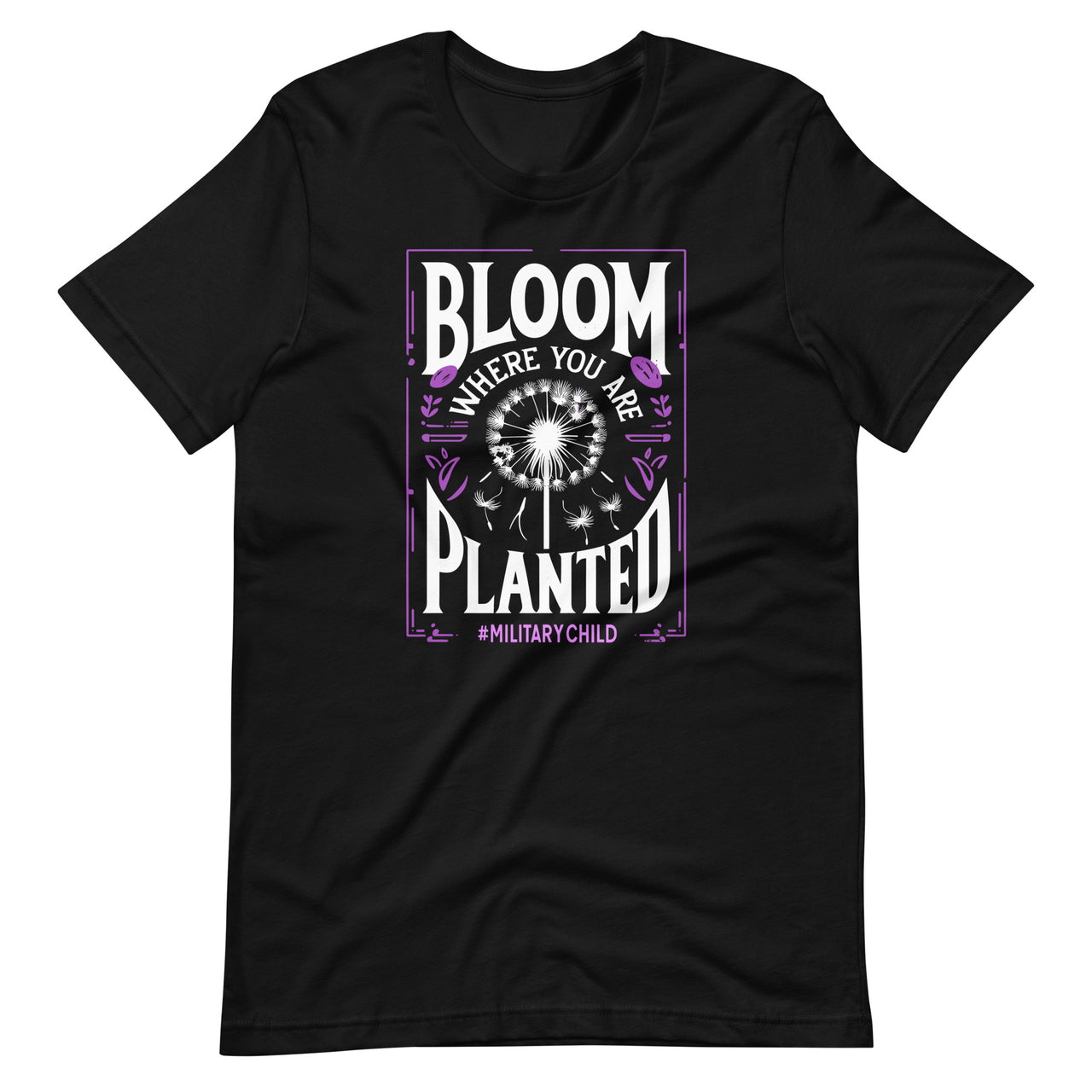 Bloom Where You Are Planted Month of the Military Child  Unisex T-Shirt