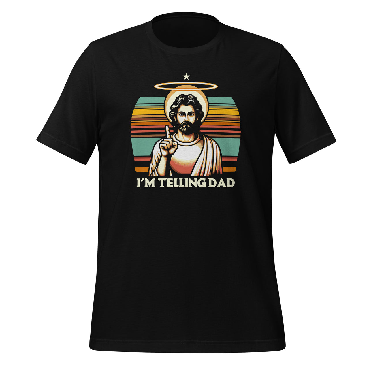 Vintage Jesus I'm Telling Dad Funny Religious Christian Unisex T-Shirt