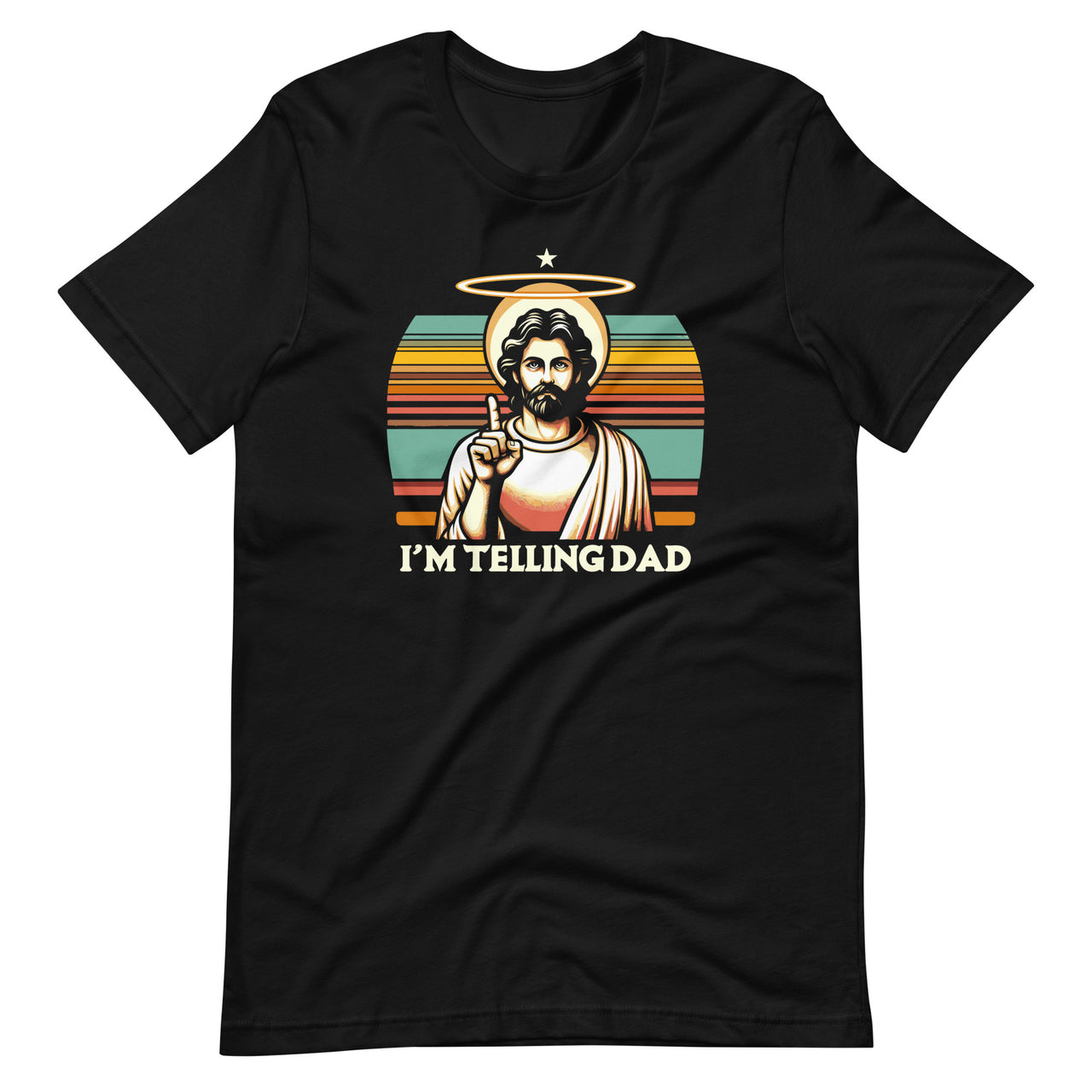 Vintage Jesus I'm Telling Dad Funny Religious Christian Unisex T-Shirt