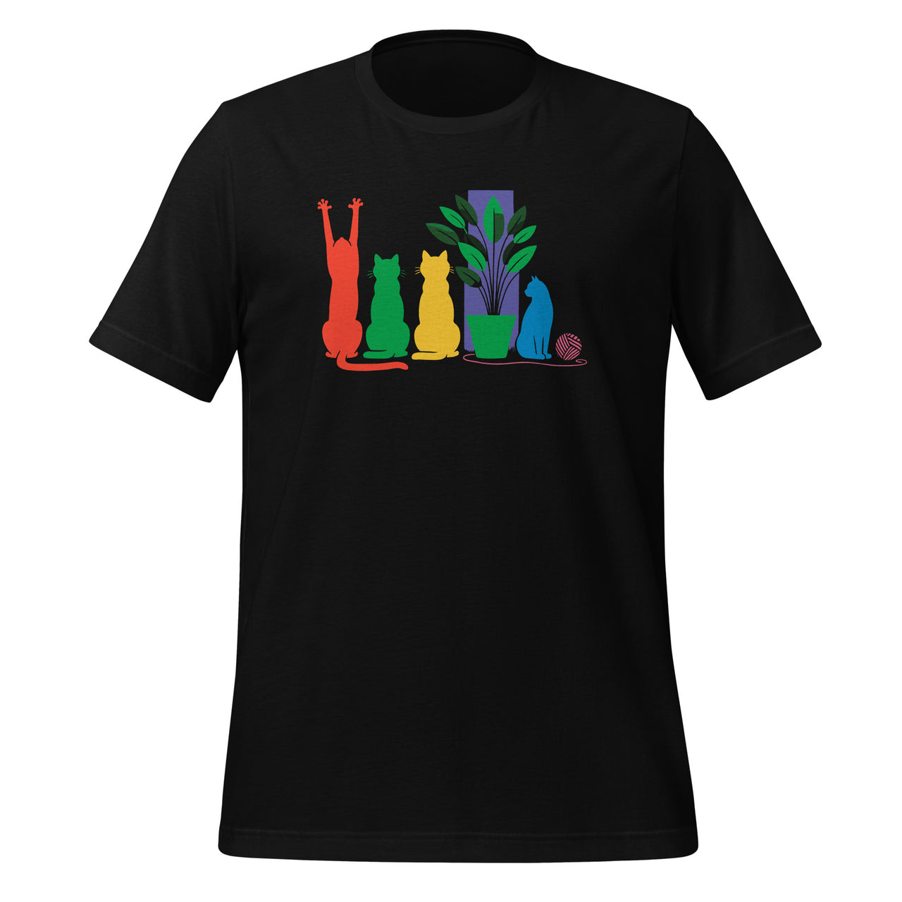 Plant Cats LGBTQ Neutral Gardener Gay Lesbian Pride Month Unisex T-Shirt