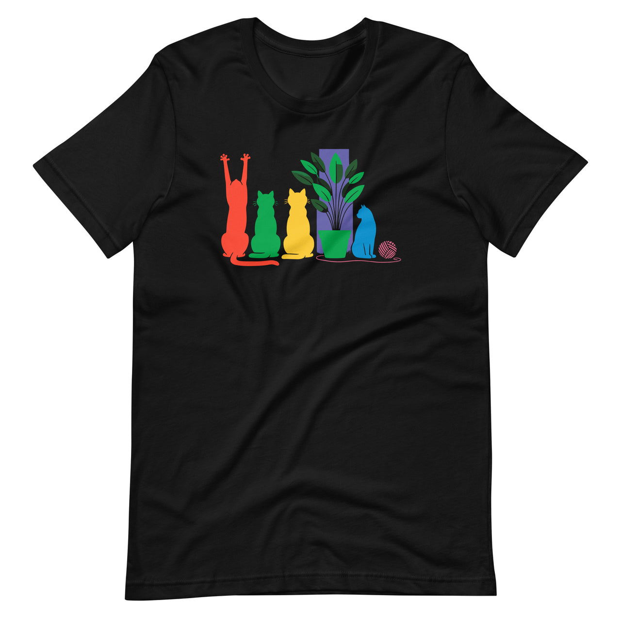 Plant Cats LGBTQ Neutral Gardener Gay Lesbian Pride Month Unisex T-Shirt