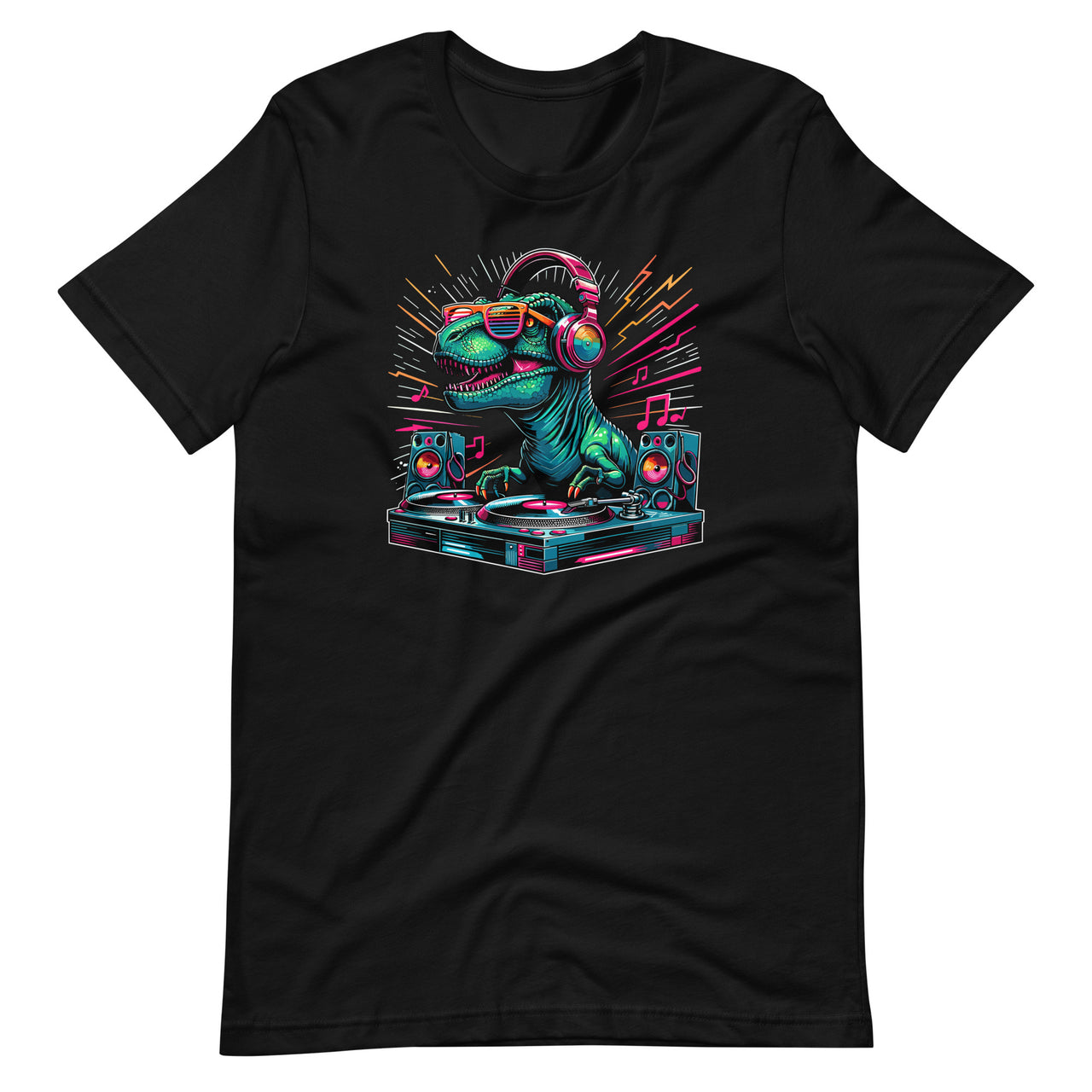 Disk Jockey Cool T-Rex Dinosaur Music DJ Unisex T-Shirt