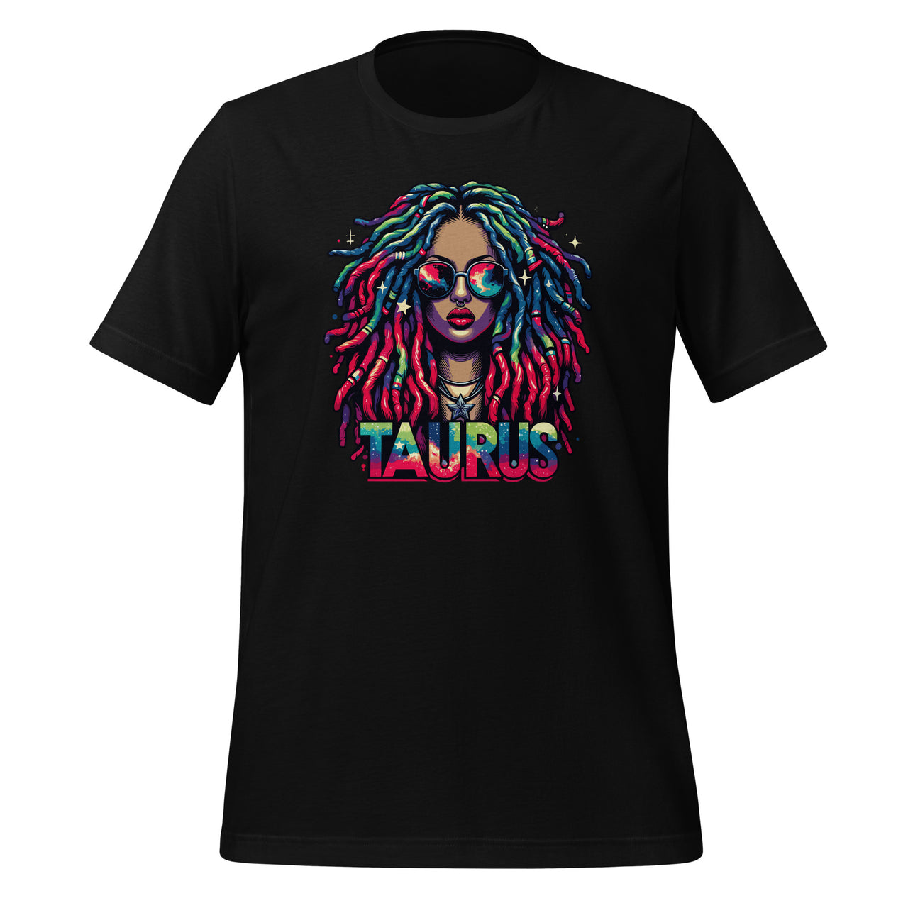 Taurus Girl Dreadloc'd Hair Locks Art Zodiac Birthday Unisex T-Shirt