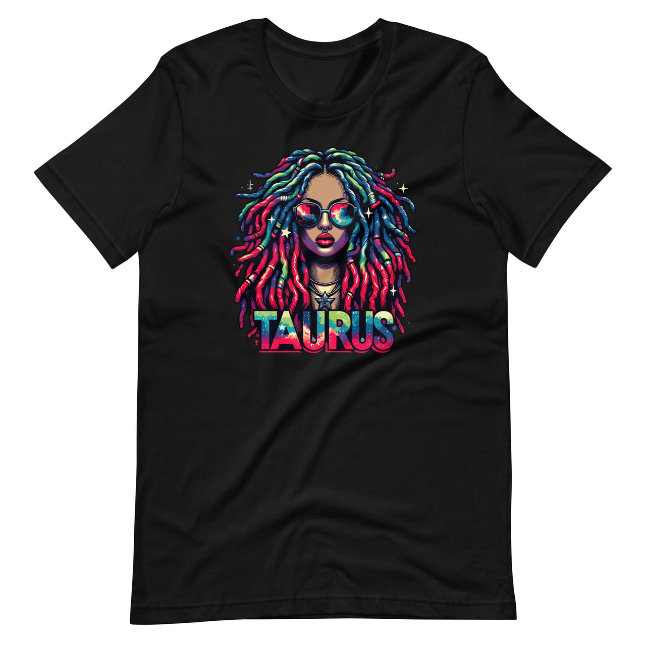 Taurus Girl Dreadloc'd Hair Locks Art Zodiac Birthday Unisex T-Shirt