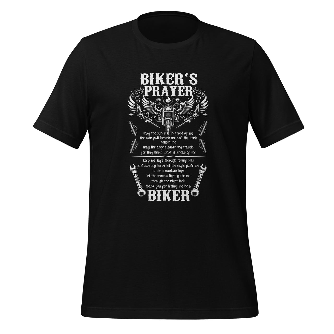 Bikers Prayer Motorcycle Christian Biking Motorcycling Unisex T-Shirt