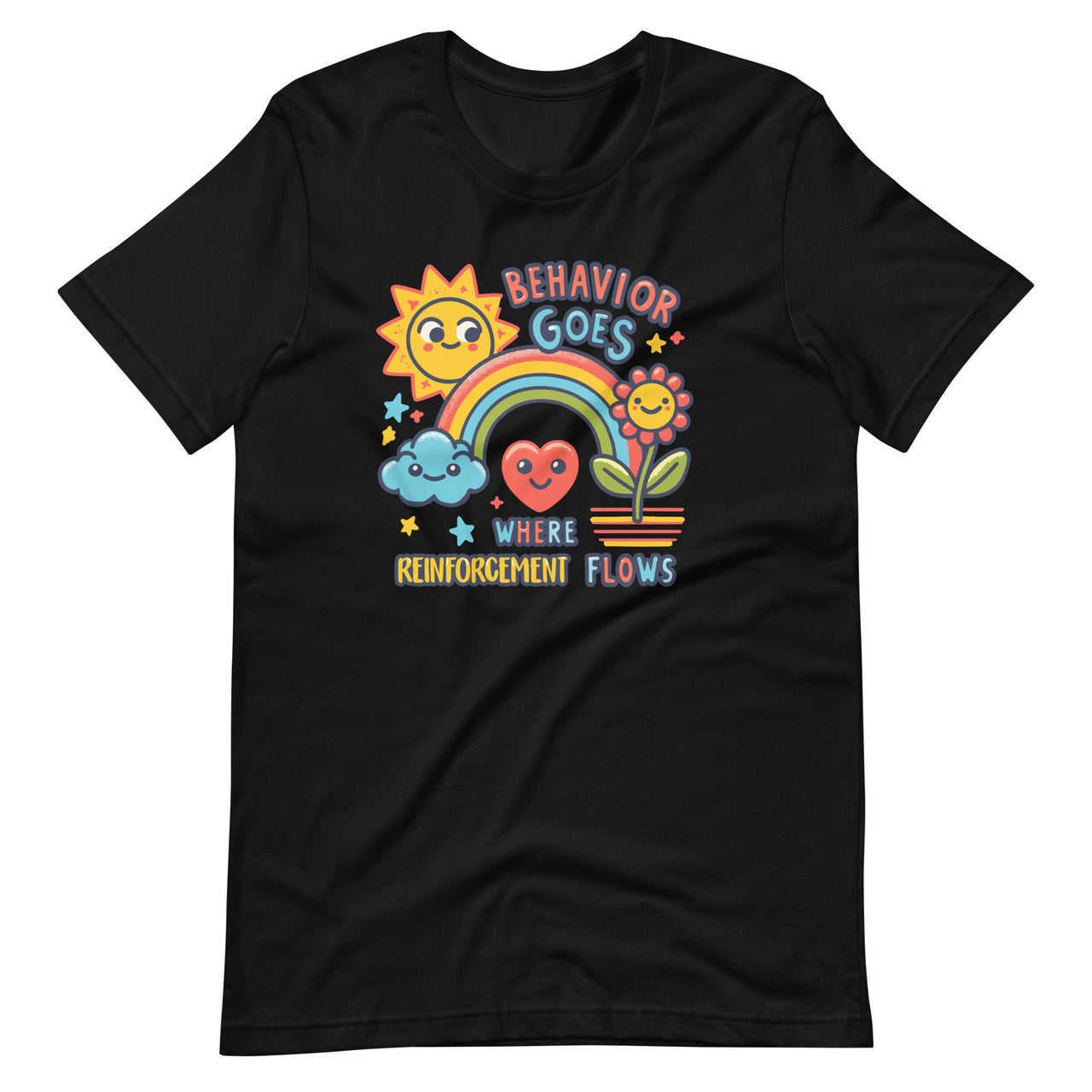 Behavior Goes Where Reinforcement Flows Retro ABA Unisex T-Shirt