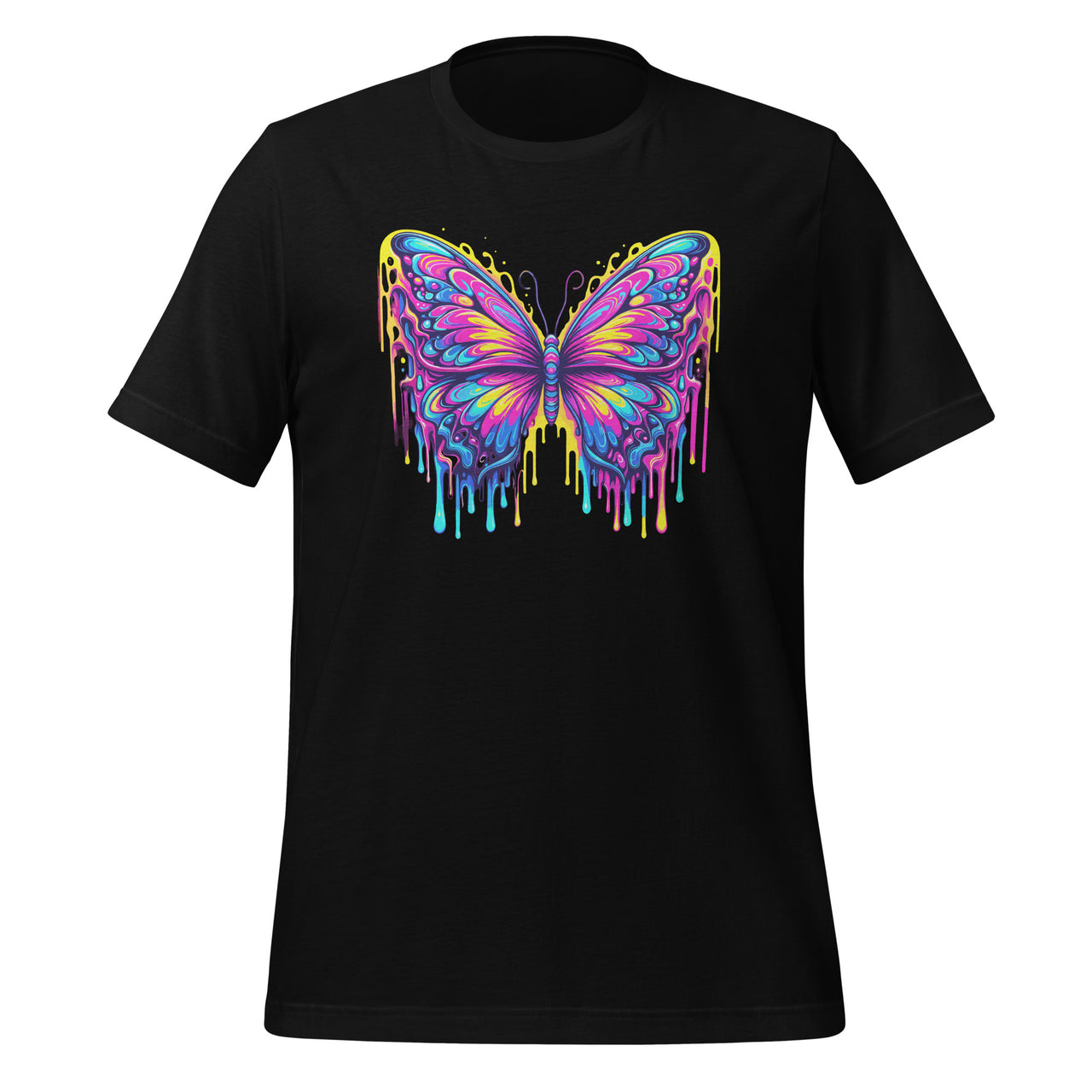 Psychedelic Butterfly Trippy Insect Vaporwave Art Unisex T-Shirt