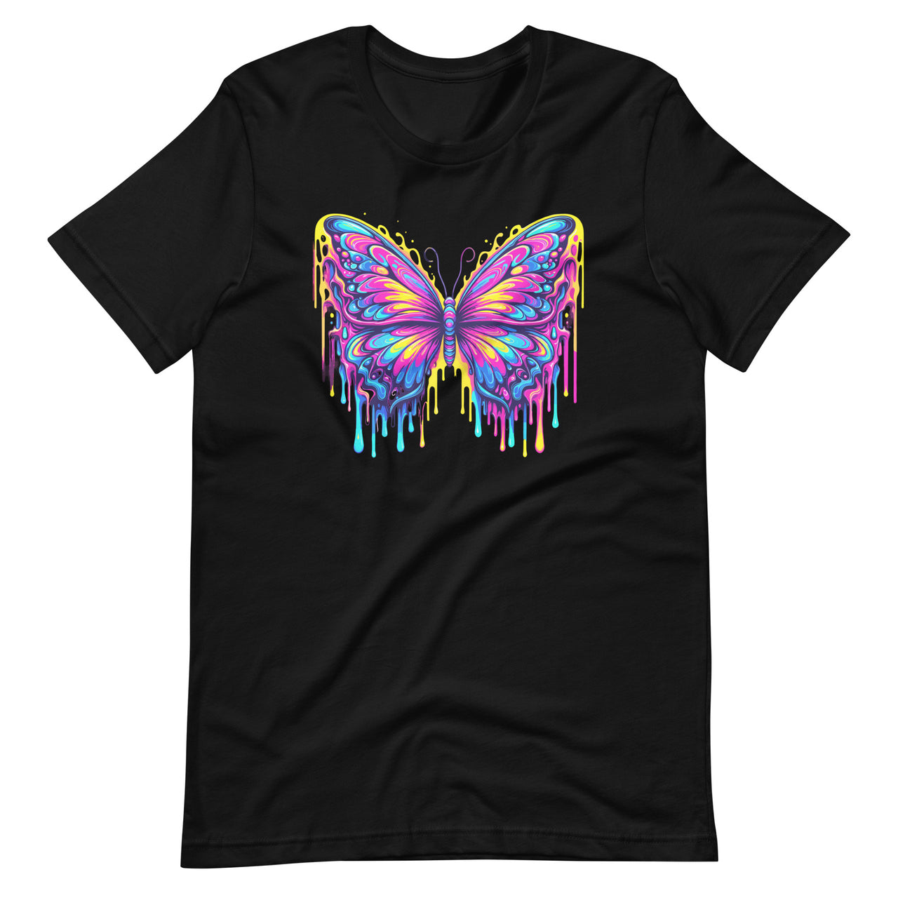 Psychedelic Butterfly Trippy Insect Vaporwave Art Unisex T-Shirt