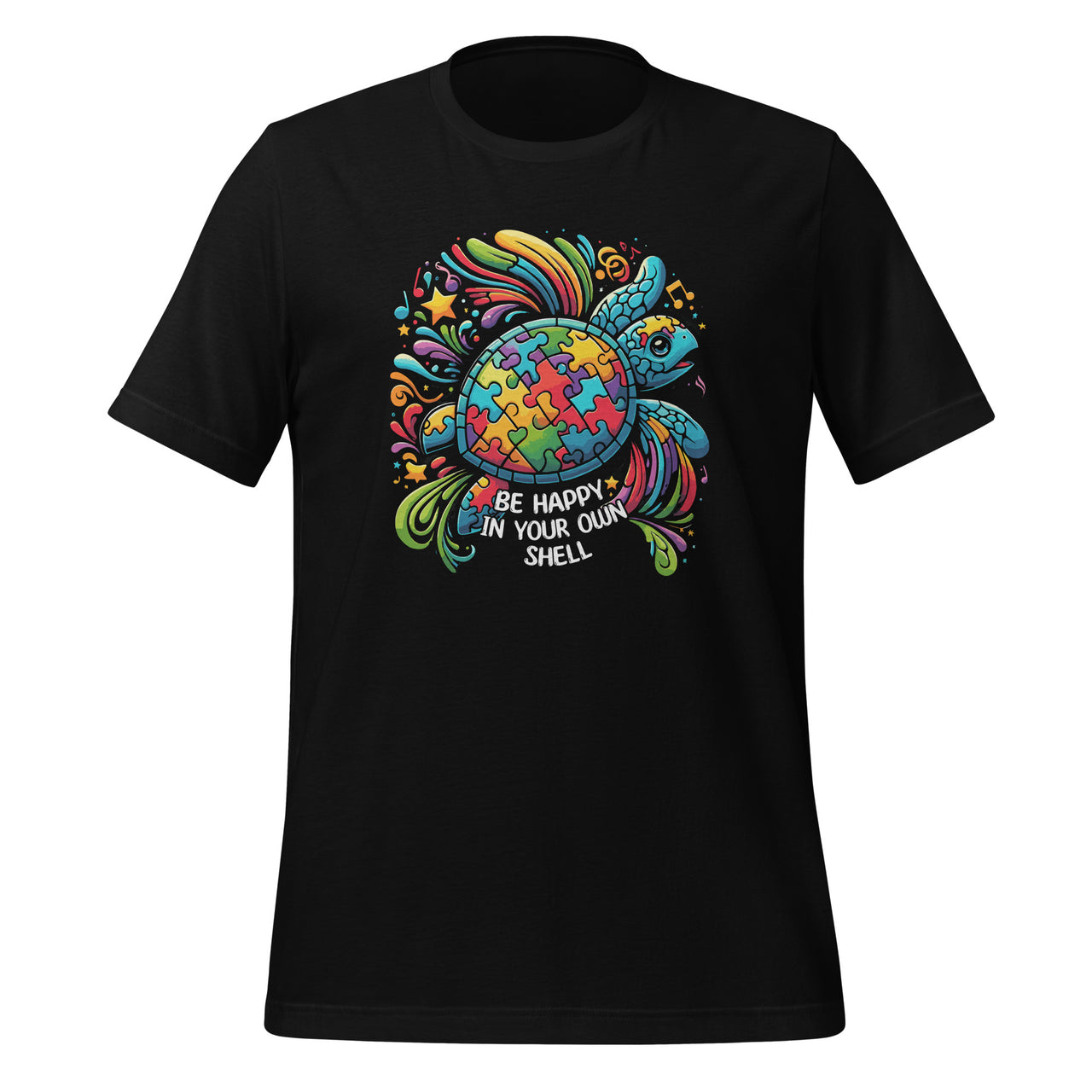 Puzzle Turtle Be Happy In Your Own Shell Autism Awareness Unisex T-Shirt