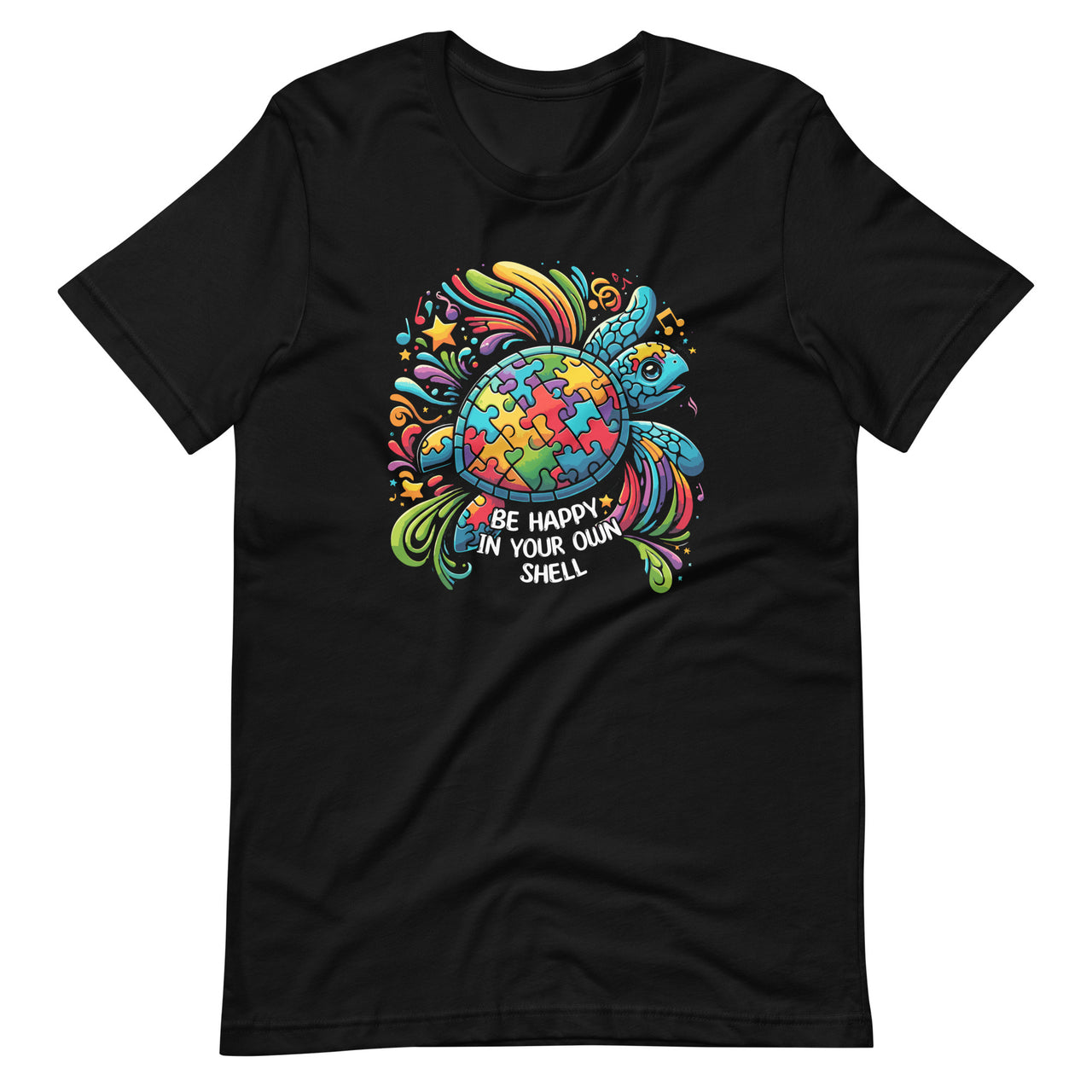 Puzzle Turtle Be Happy In Your Own Shell Autism Awareness Unisex T-Shirt