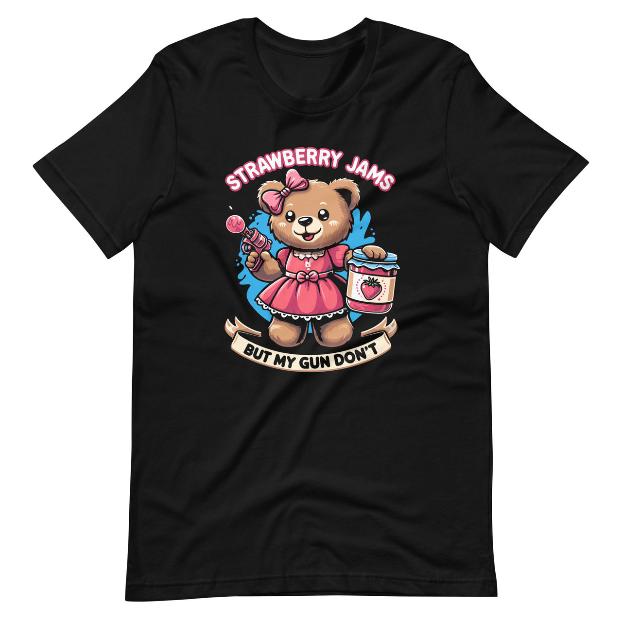 Strawberry Jams But My Gun Don't Funny Meme Unisex T-Shirt