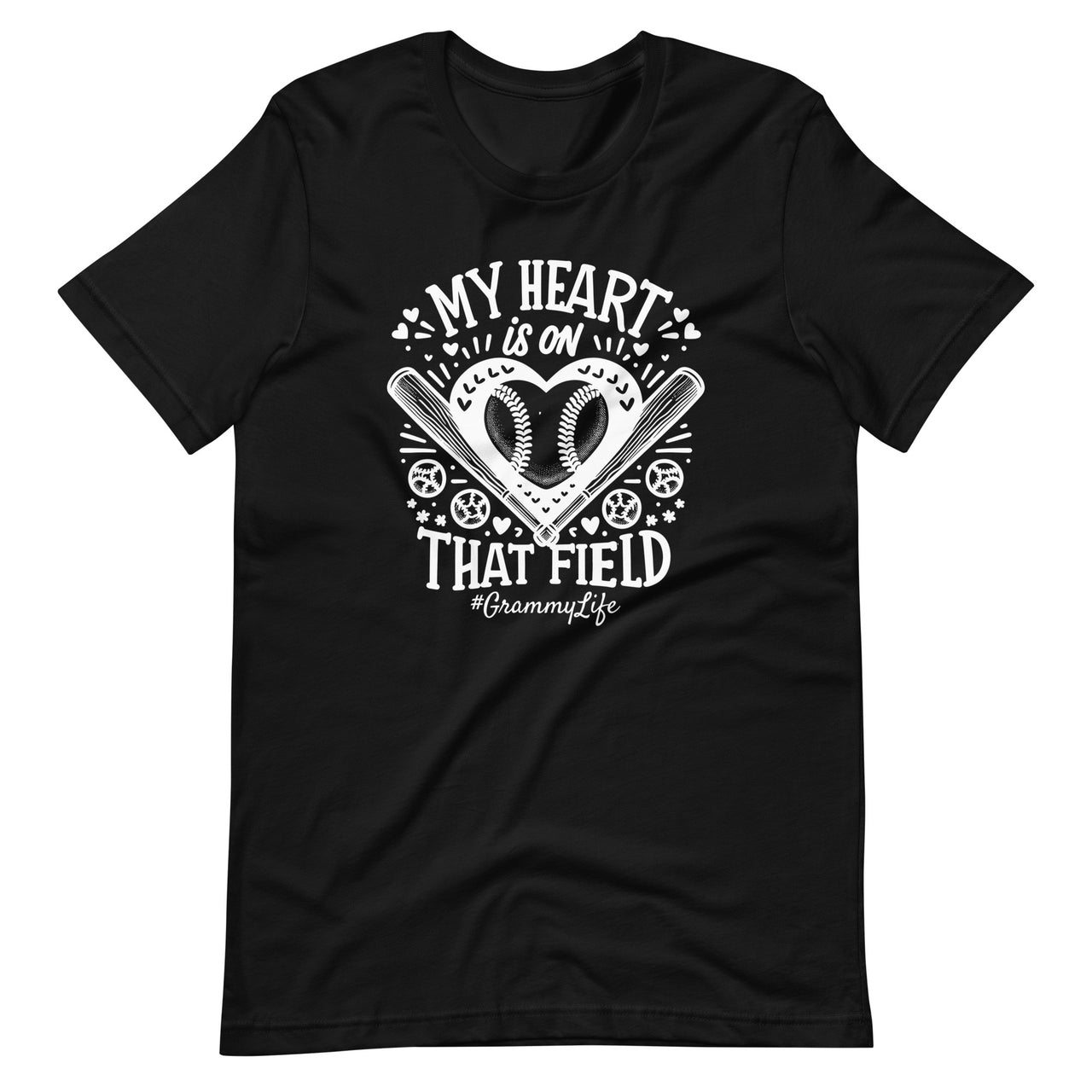 My Heart is on That Field Baseball Softball Grammy Unisex T-Shirt