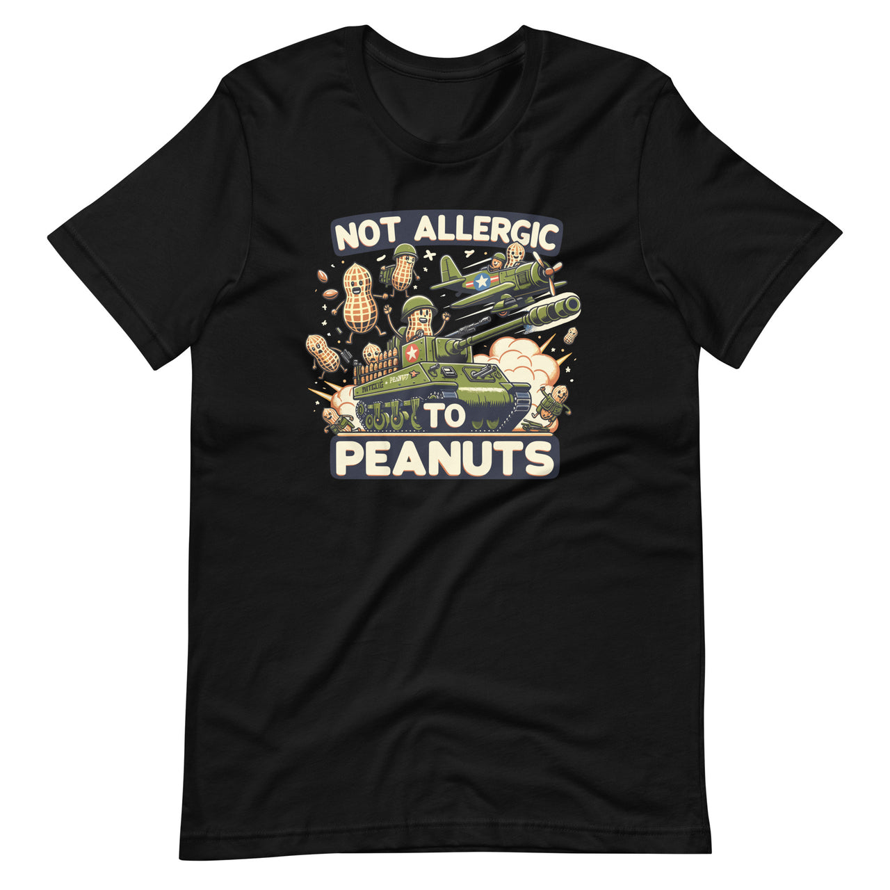 Not Allergic To Peanuts Butter Funny Weird Meme Unisex T-Shirt