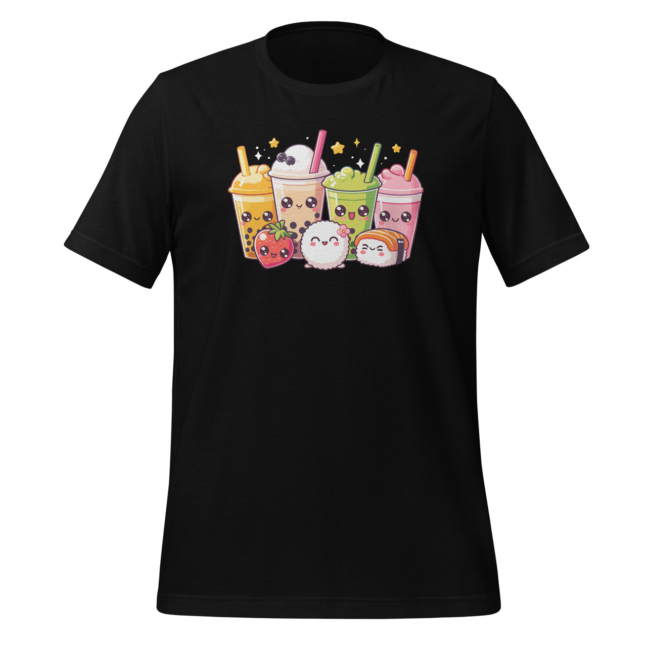 Boba Tea And Sushi Funny Kawaii Bubble Tea Lover Graphic Unisex T-Shirt