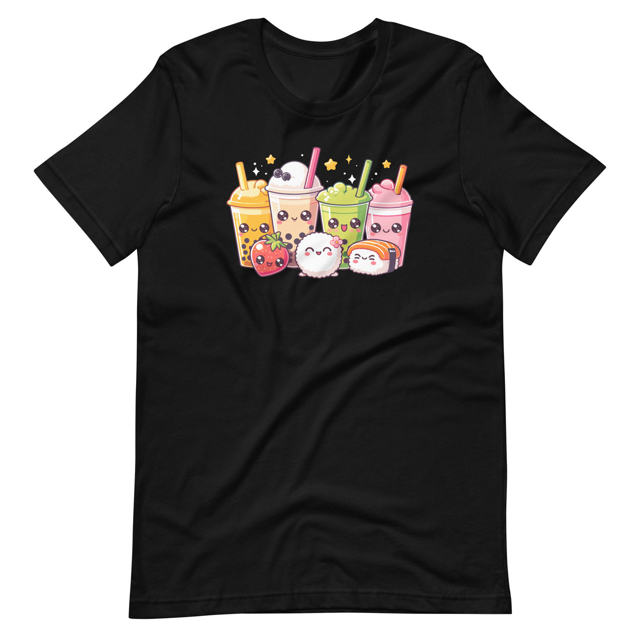 Boba Tea And Sushi Funny Kawaii Bubble Tea Lover Graphic Unisex T-Shirt